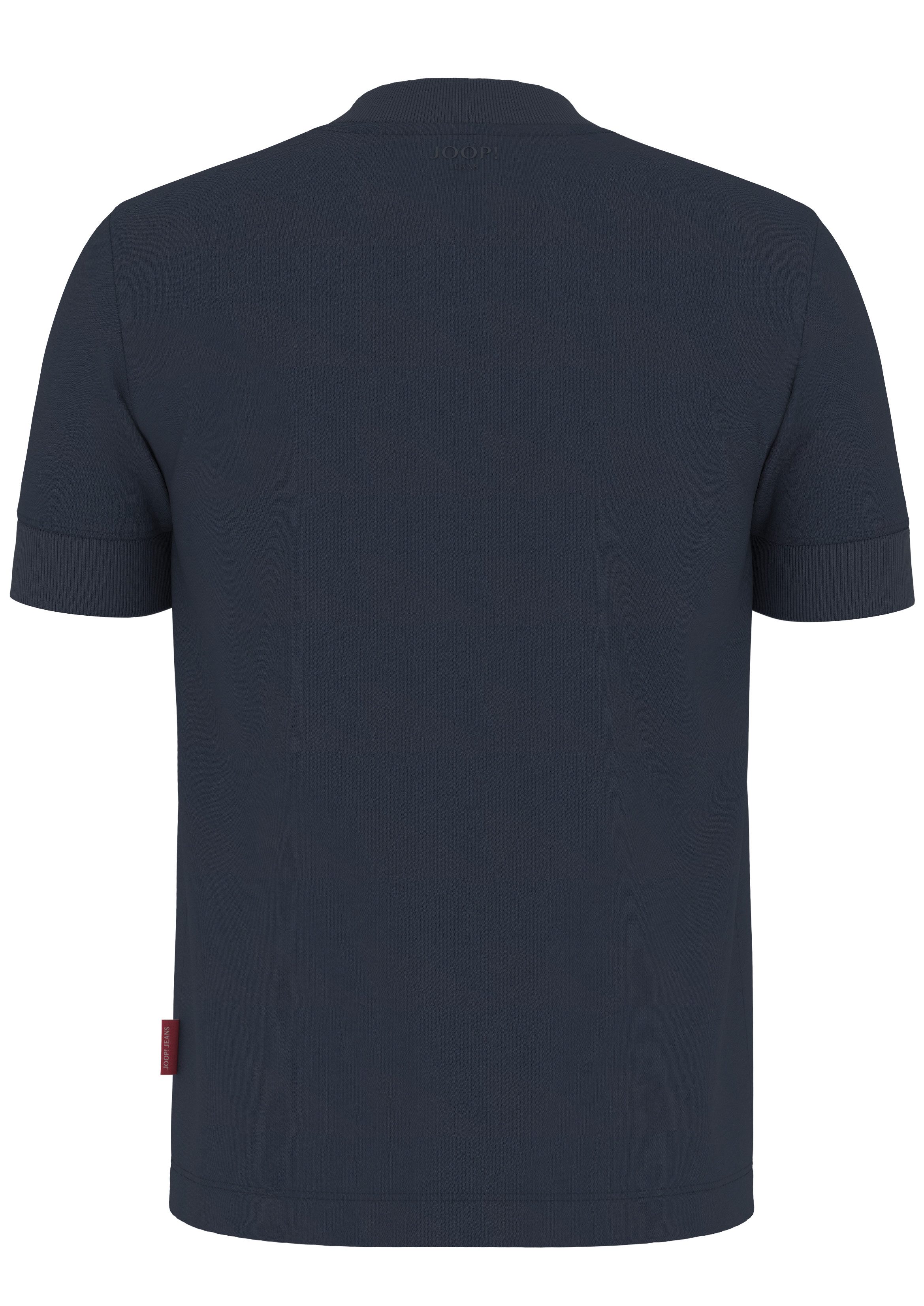 Joop Jeans Shirt met ronde hals Cedric Label aan de zijkant van de romp elastische ronde hals