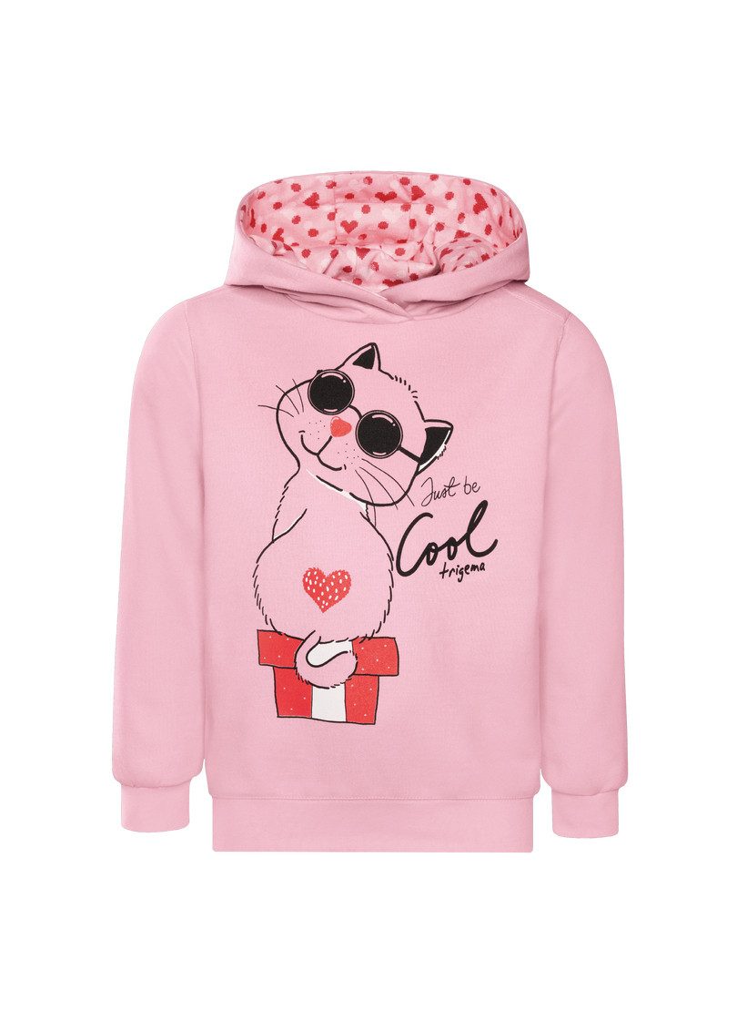 Trigema Hoodie TRIGEMA Hoodie met schattige katten-print