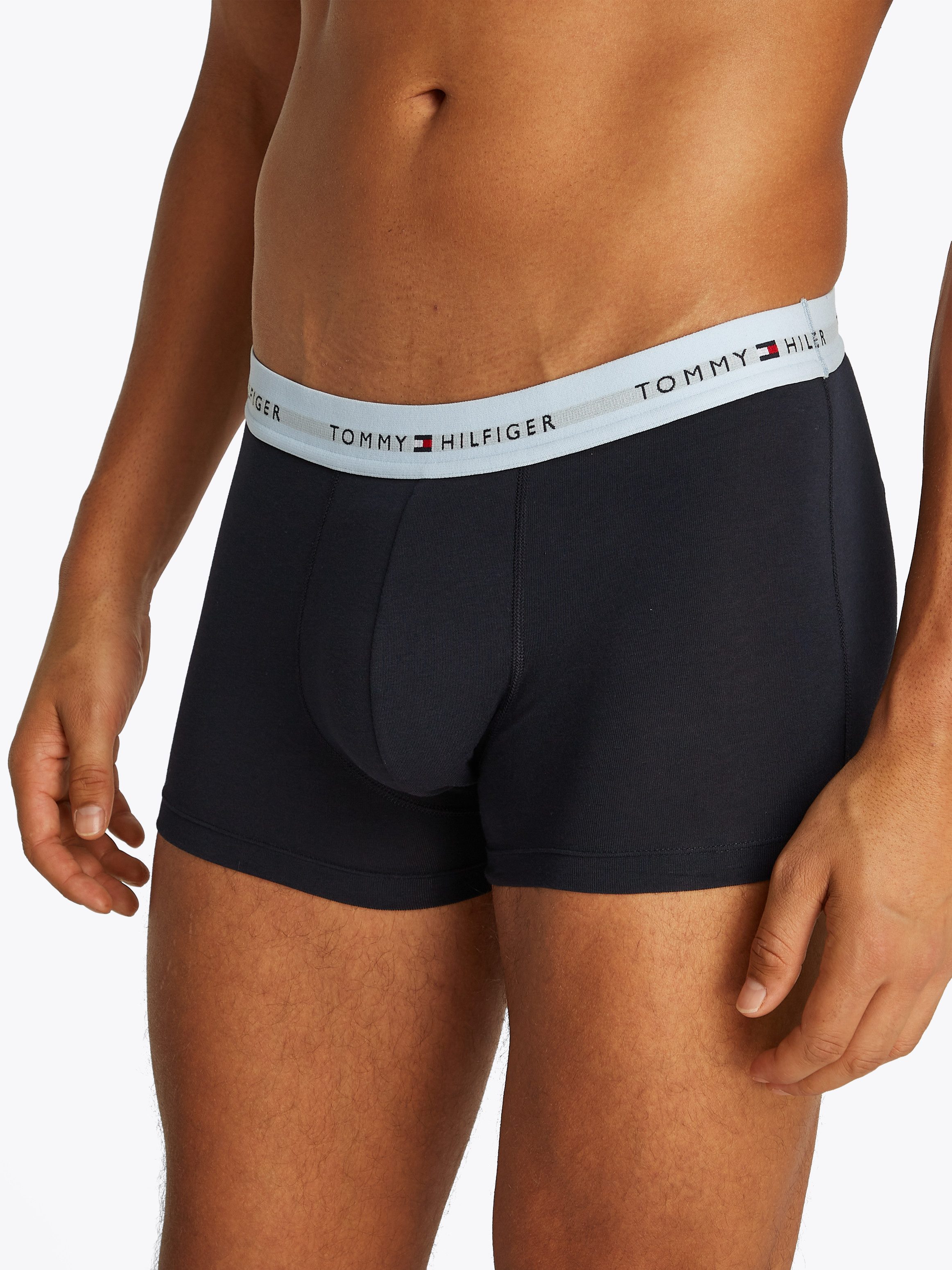 Tommy Hilfiger Underwear Boxershort 3P WB TRUNK met contrasterende logo-band (3 stuks)