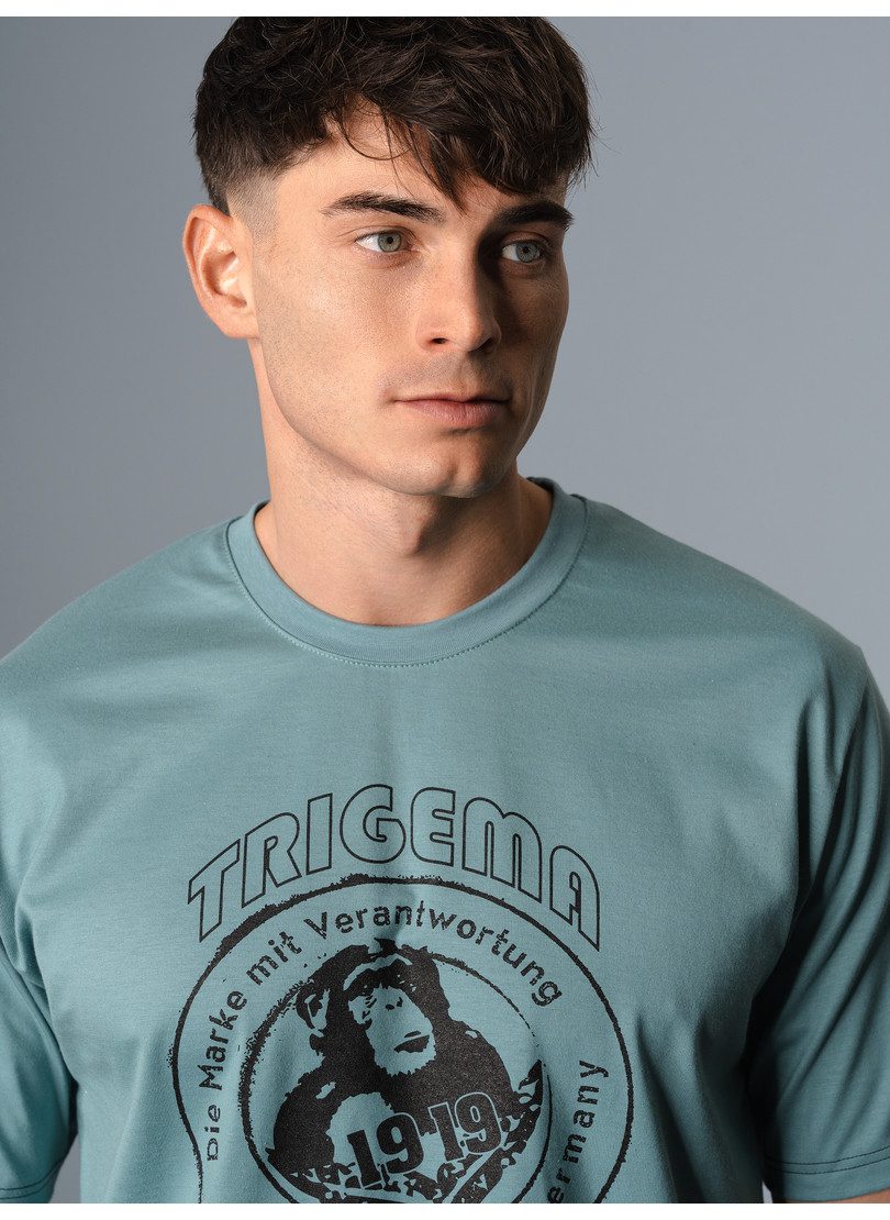 Trigema T-shirt TRIGEMA T-shirt met groot printmotief "TRIGEMA 1919" (1-delig)