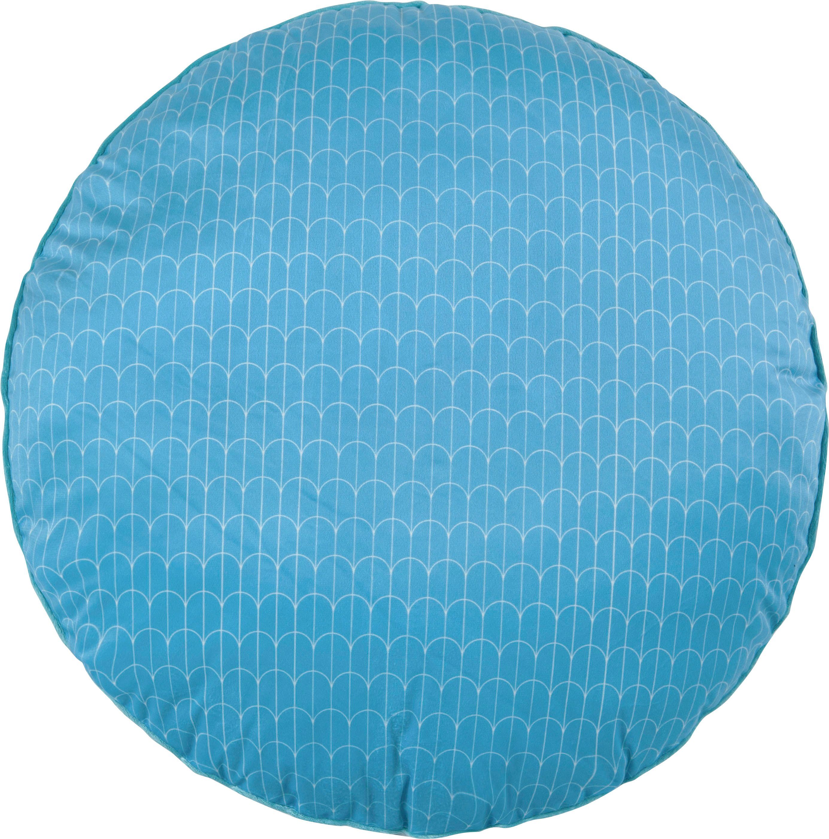 hip Sierkussen Cailani Met vulling, 1 stuk, bies, omkeeroptiek, zacht, mandala, blauw (1 stuk)