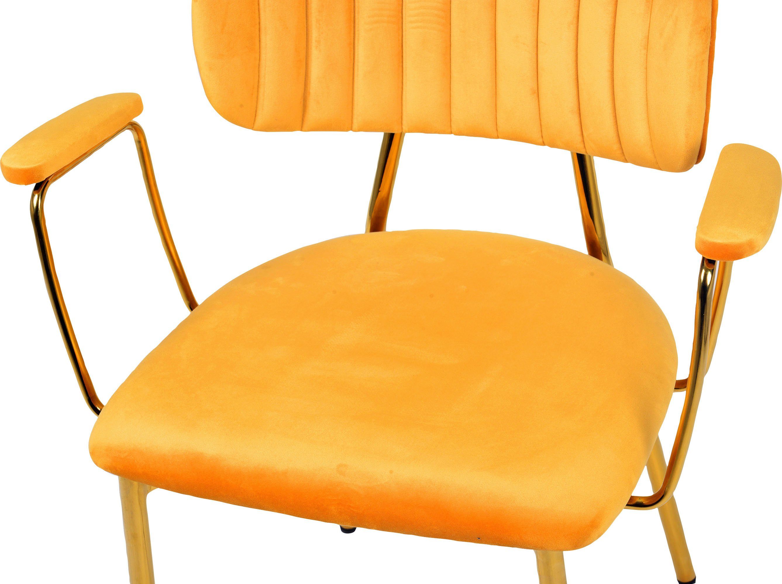 Kayoom Stoel met 4 poten Stoel Kian 225 2-delige set, frame van RVS, rugkussen (set, 2 stuks)