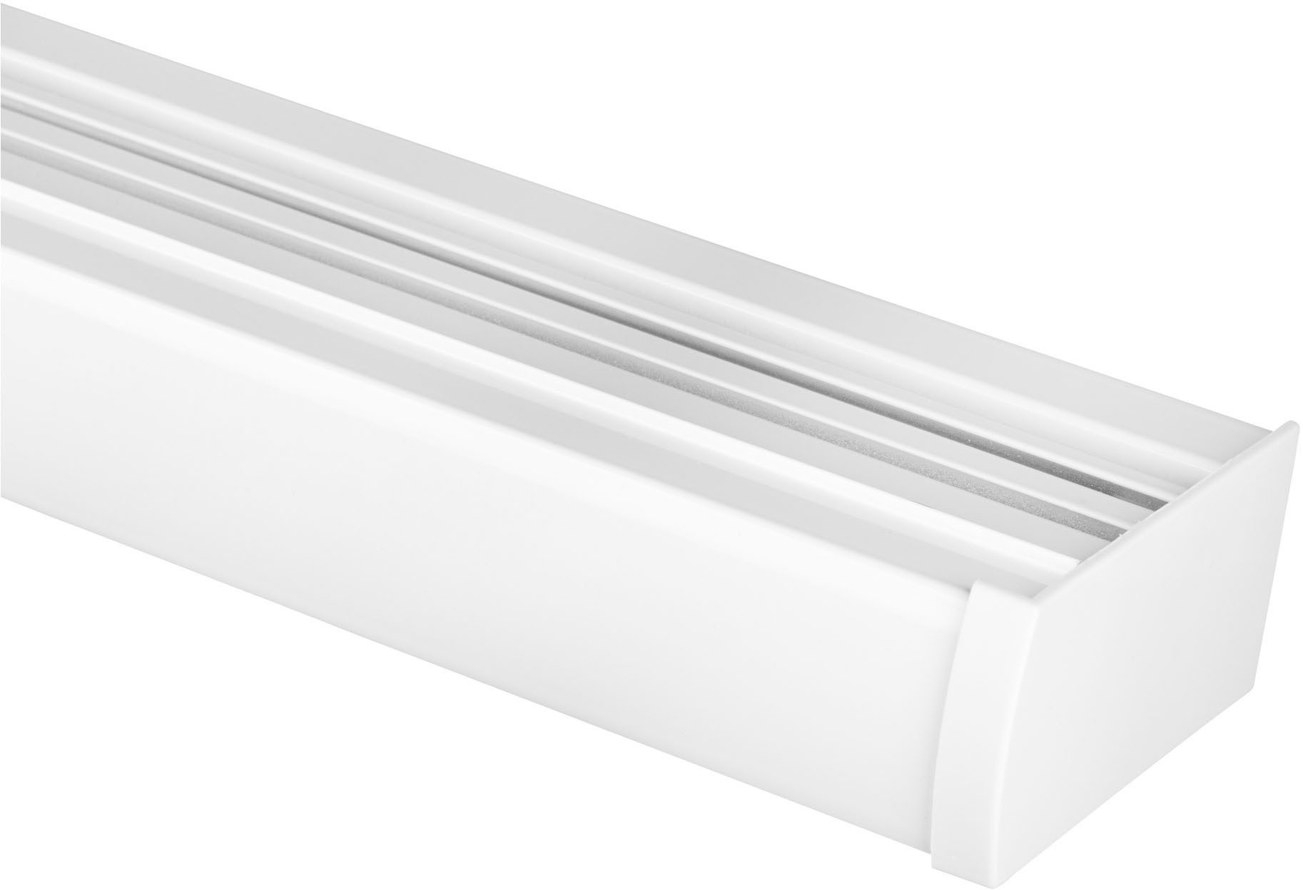 SN DECO GROUP Gordijnrail Objectrail EVO-M 2-lijnig met geïntegreerde afdekking (1 stuk)