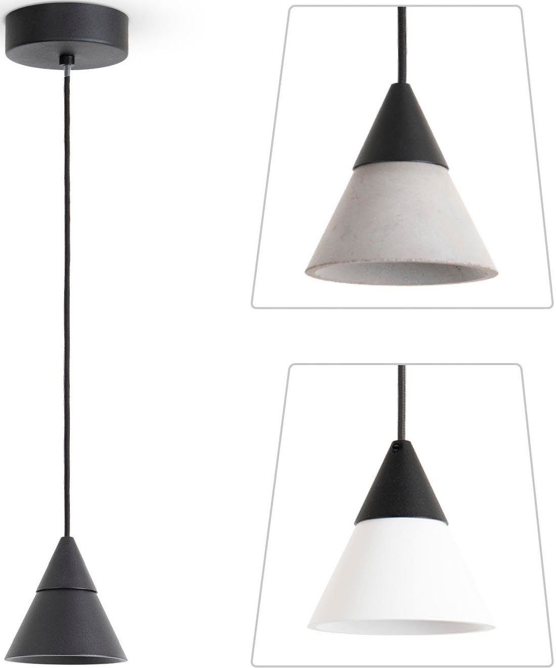 Paco Home Hanglamp Clea LED hanglamp woonkamer eetkamer keukenlamp hangend