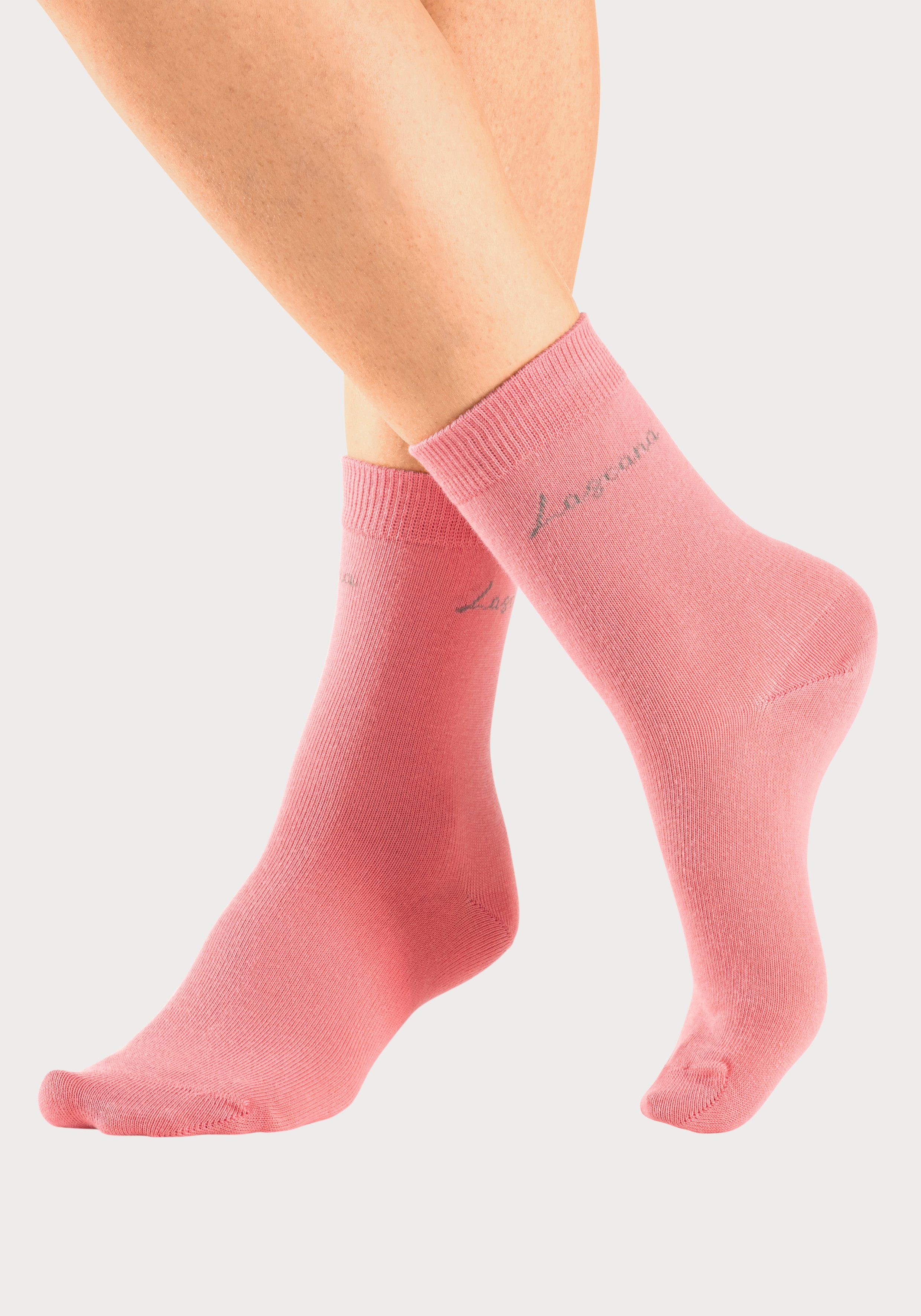 Lascana Basic sokken Believe in Yourself in aantrekkelijke cadeauverpakking (box, 4 paar)