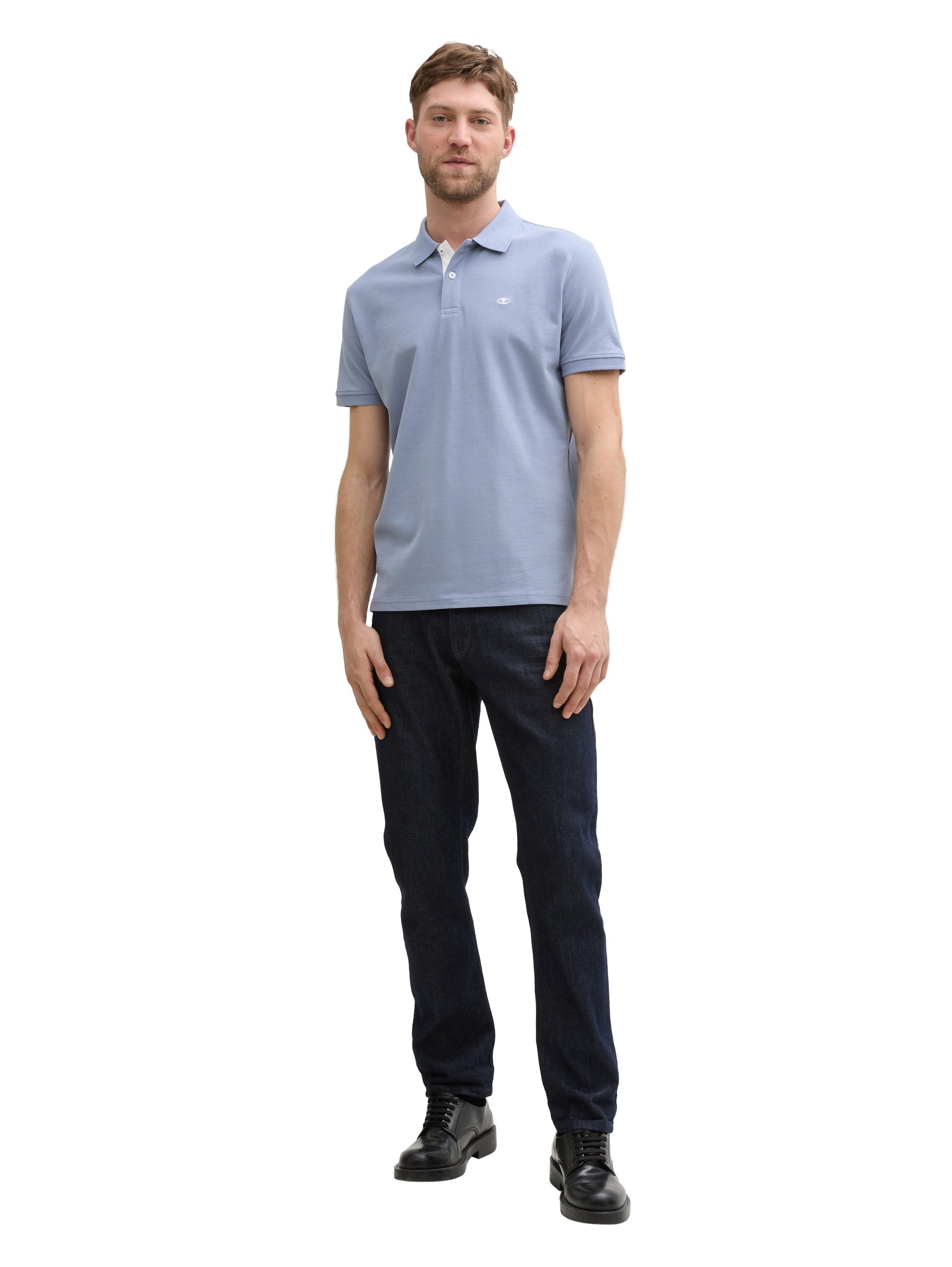 Tom Tailor Poloshirt met contrasterende knoopsluiting