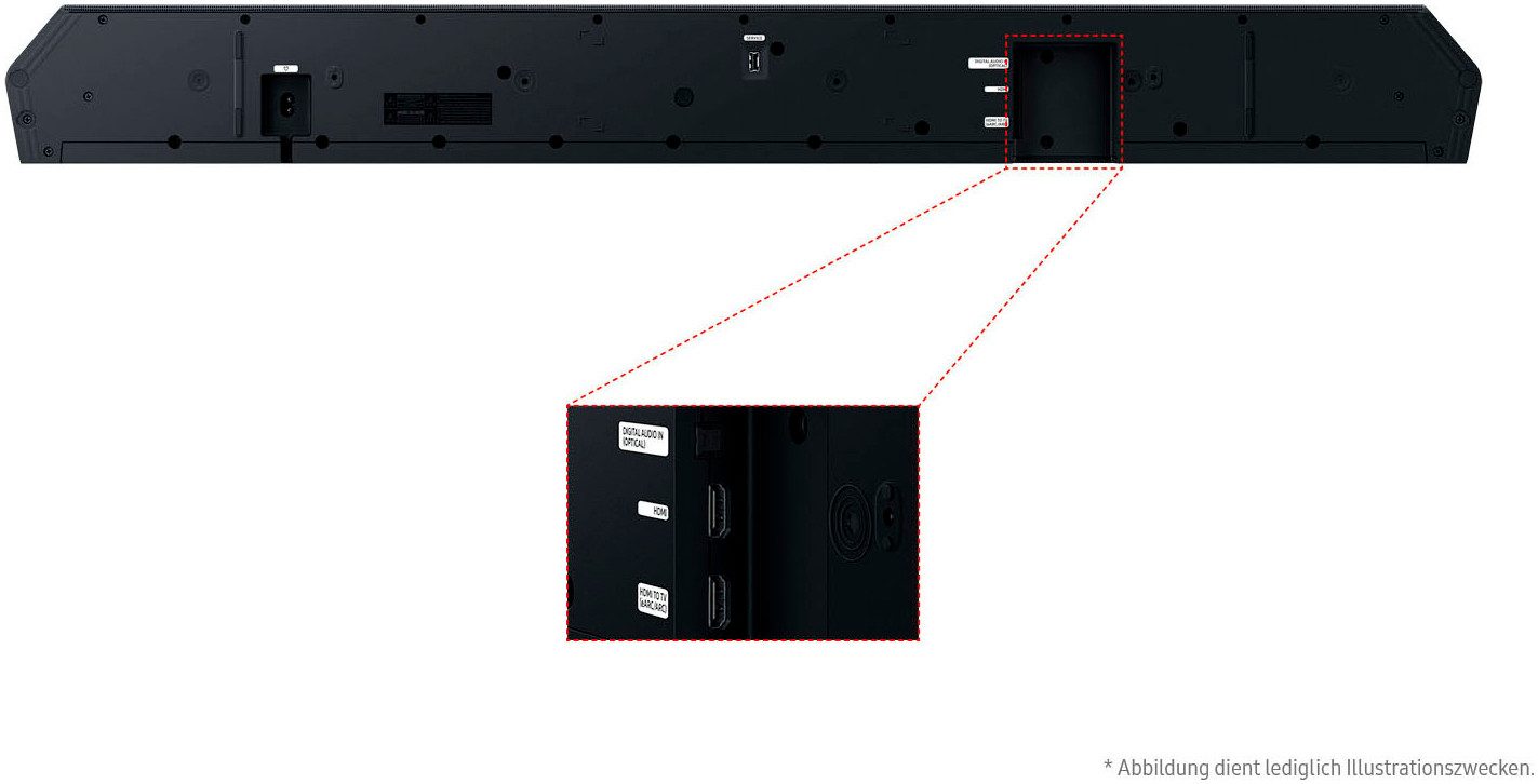Samsung Soundbar HW-Q810GF Q-soundbar 5.1.2-kanaals geluidsysteem, draadloos dolby atmos i dts:x, spacefit geluid