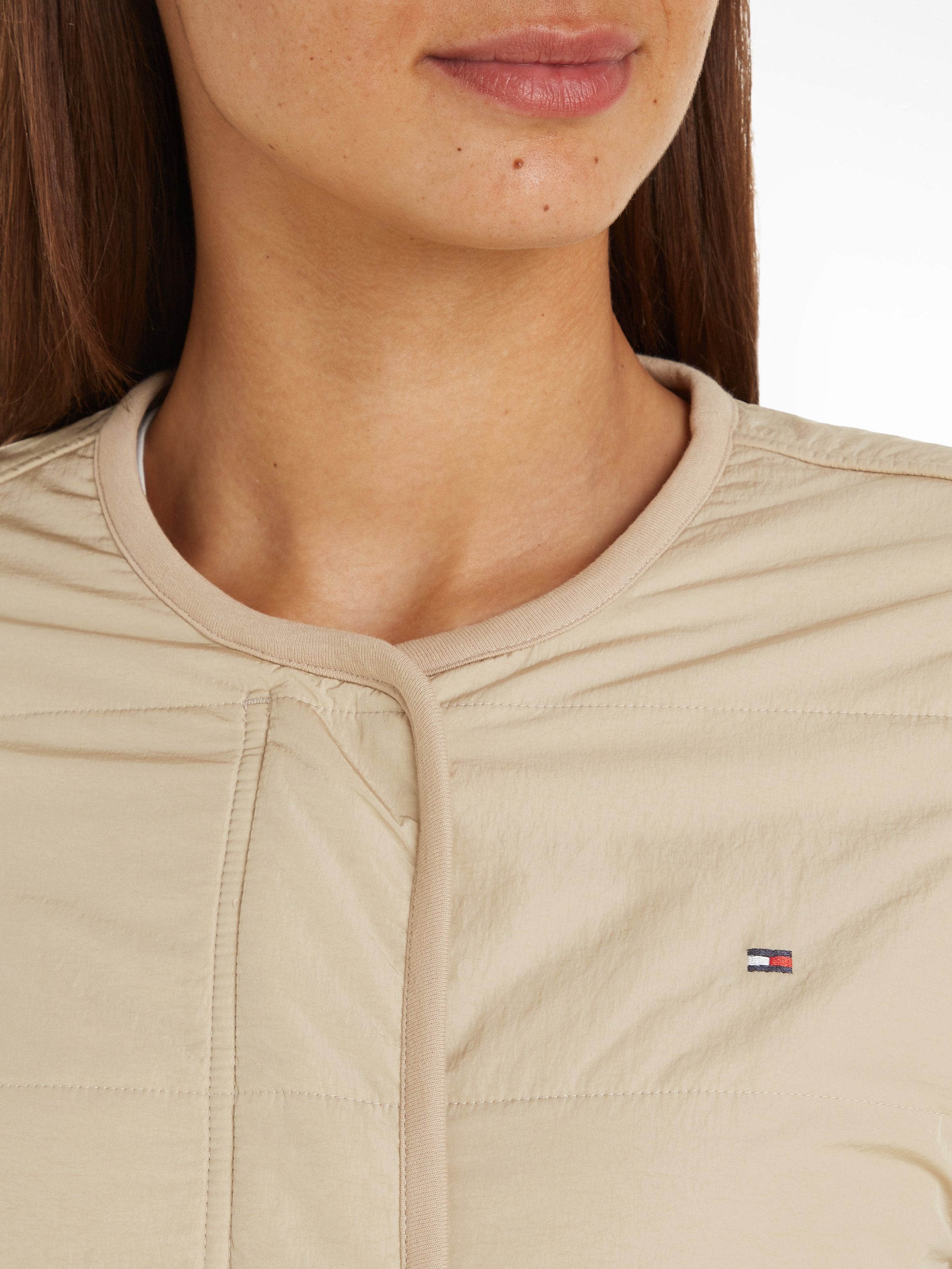 Tommy Hilfiger Gewatteerde jas JERSEY LINED JACKET met tommy jeans-merklabel
