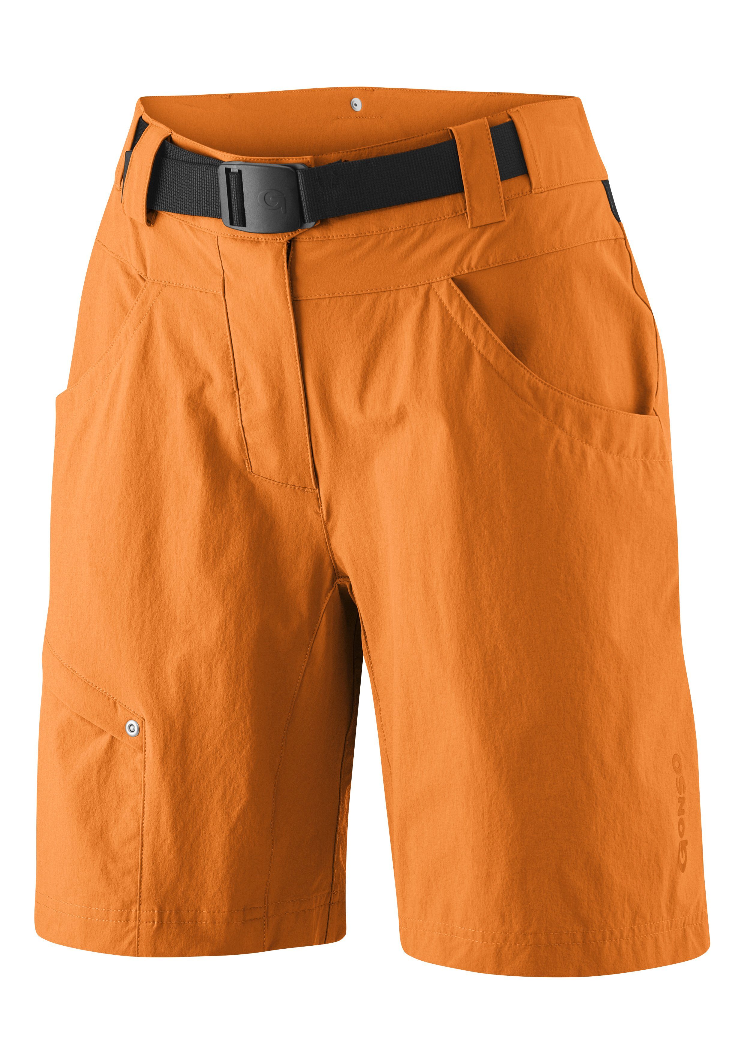 Gonso Fietsbroek Mira Basic korte damesfietsbroek met zitkussen, waterafstotend, inclusief riem
