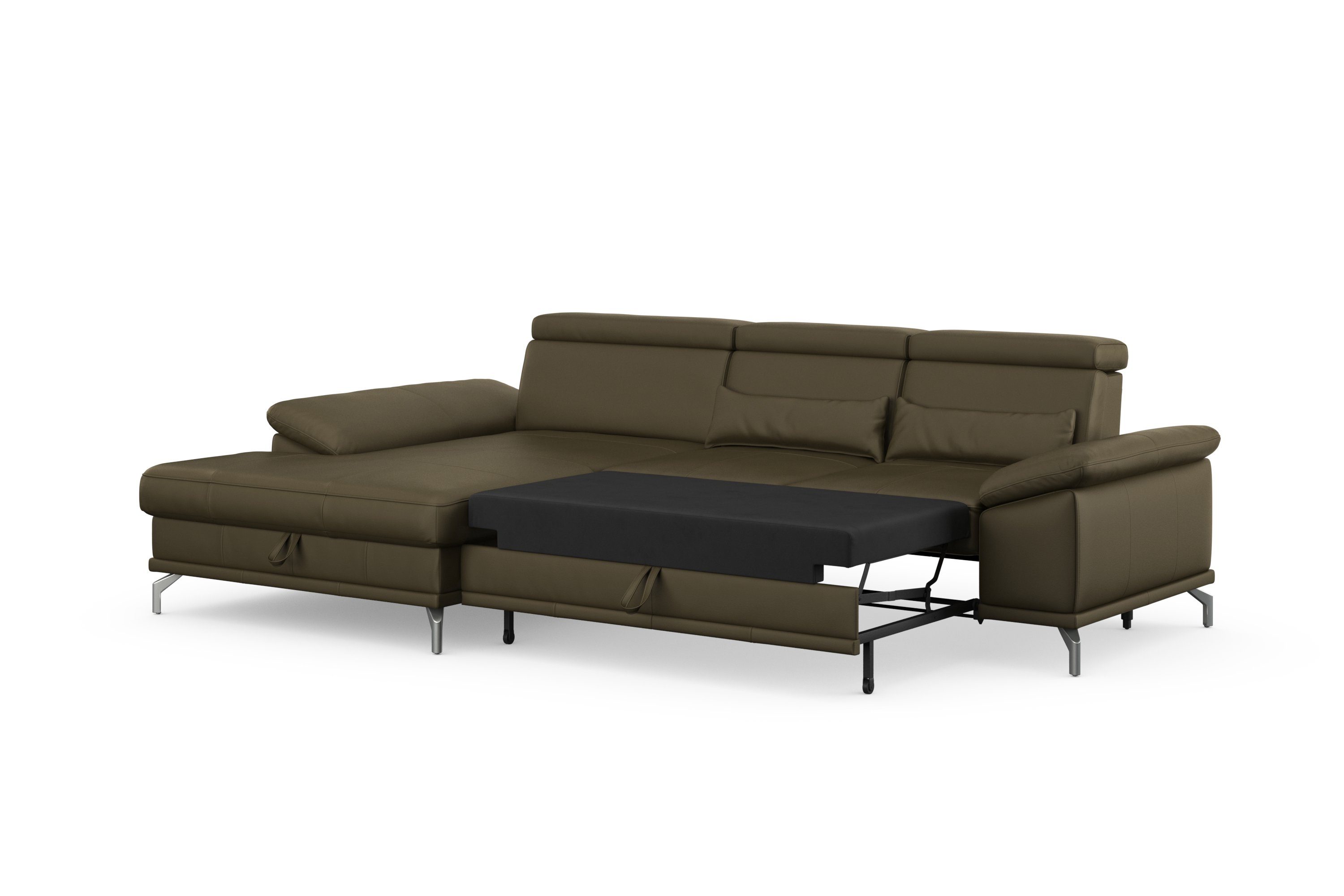 sit&more Hoekbank Cabrio L-vorm, met zitdiepteverstelling, arm- en hoofdsteunverstelling