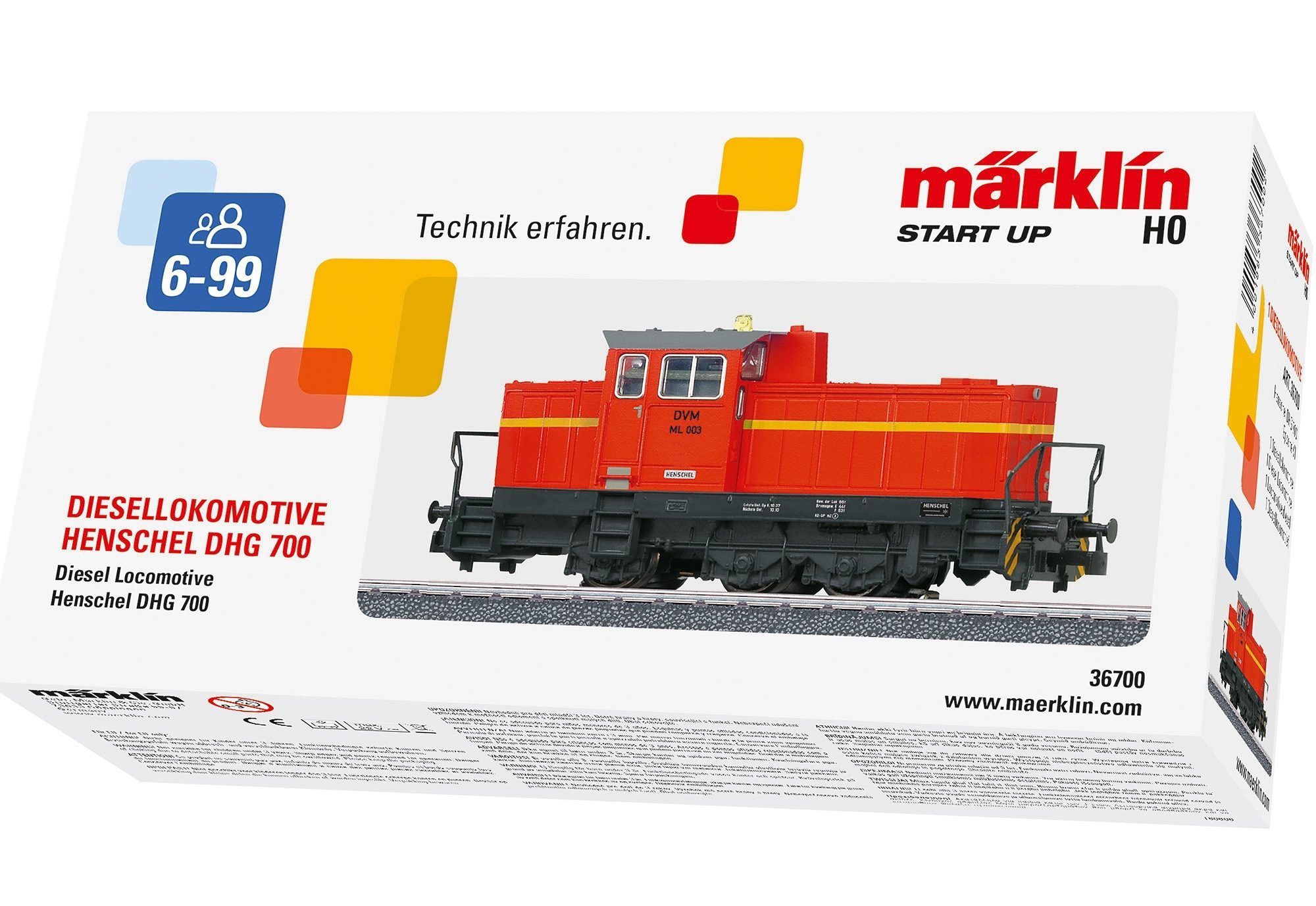 Märklin Diesellocomotief Märklin start up - rangeerlocomotief Henschel DHG 700 - 36700