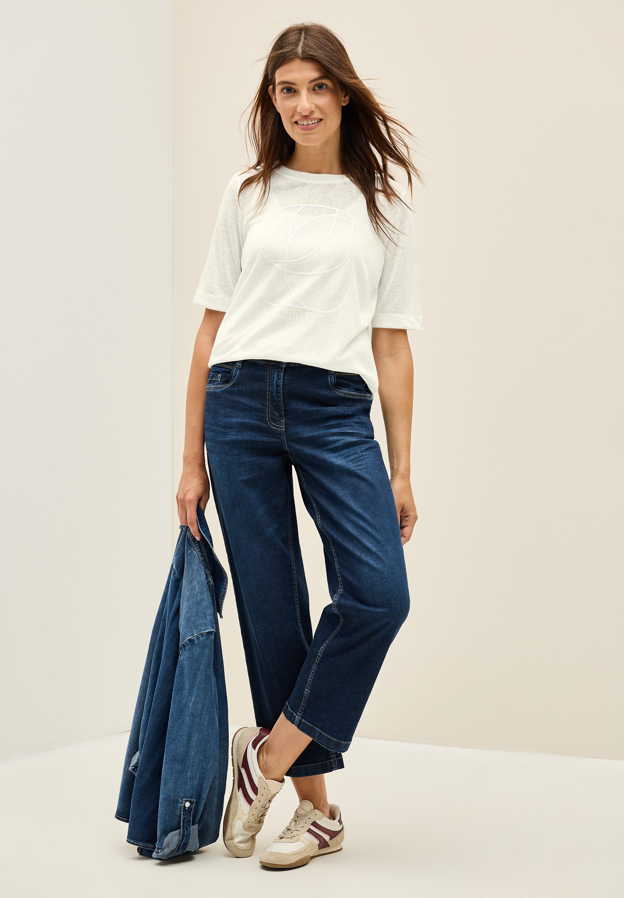 Cecil T-shirt met tonale print