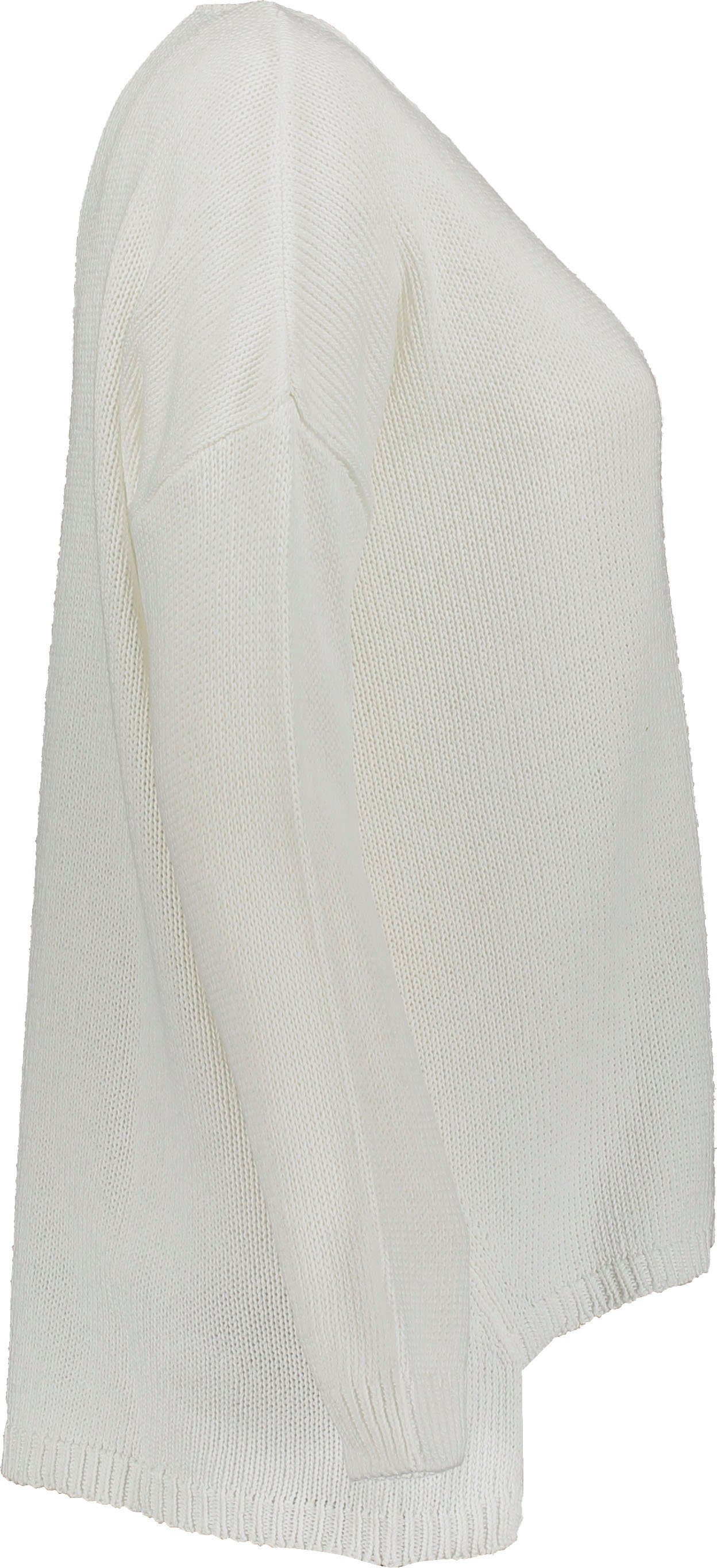 Please Jeans Trui met ronde hals PL-M49 in mooie mêlee-look, one size