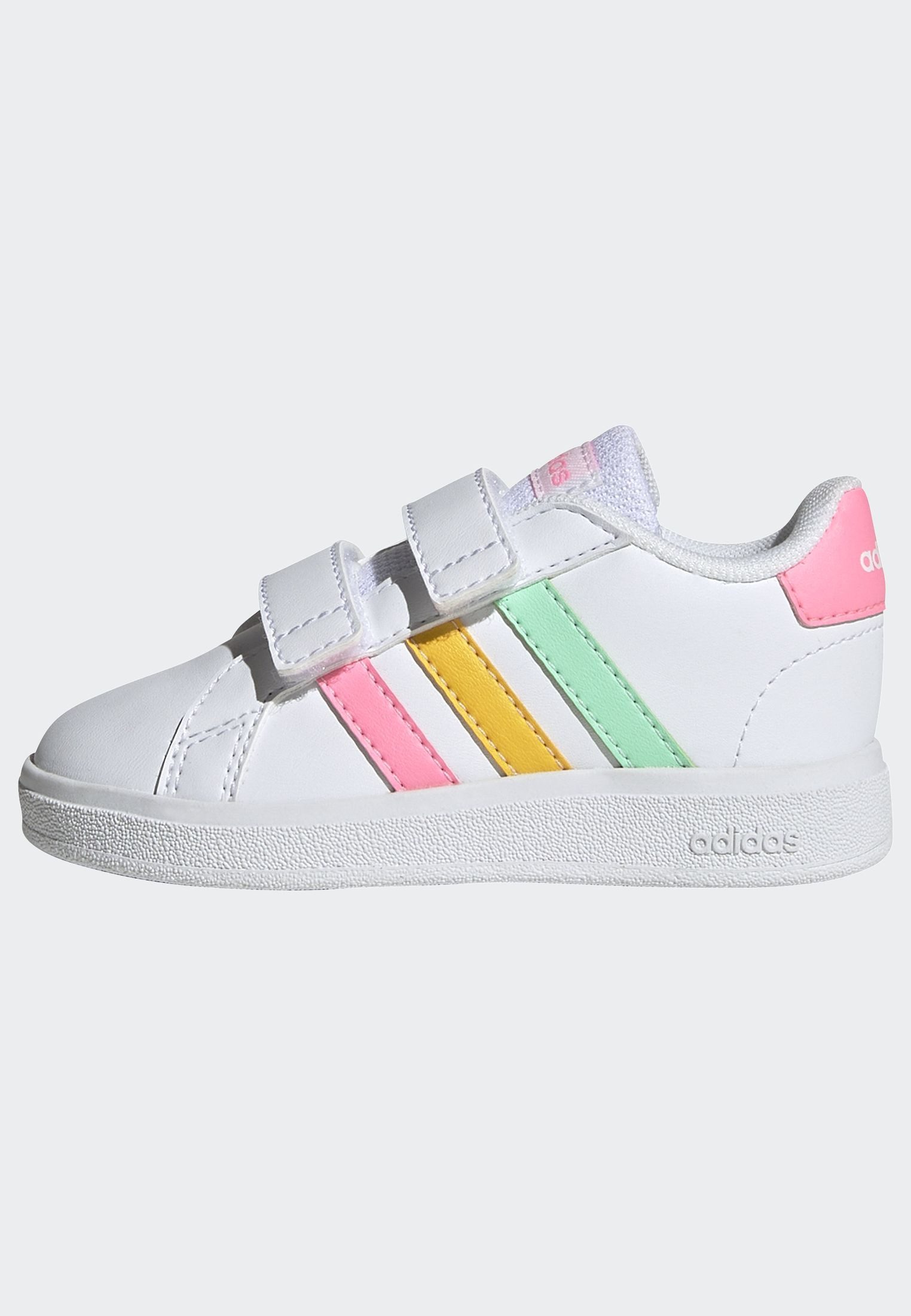 adidas Sportswear Sneakers GRAND COURT LIFESTYLE HOOK AND LOOP voor kinderen, ontwerp geïnspireerd door de adidas superstar