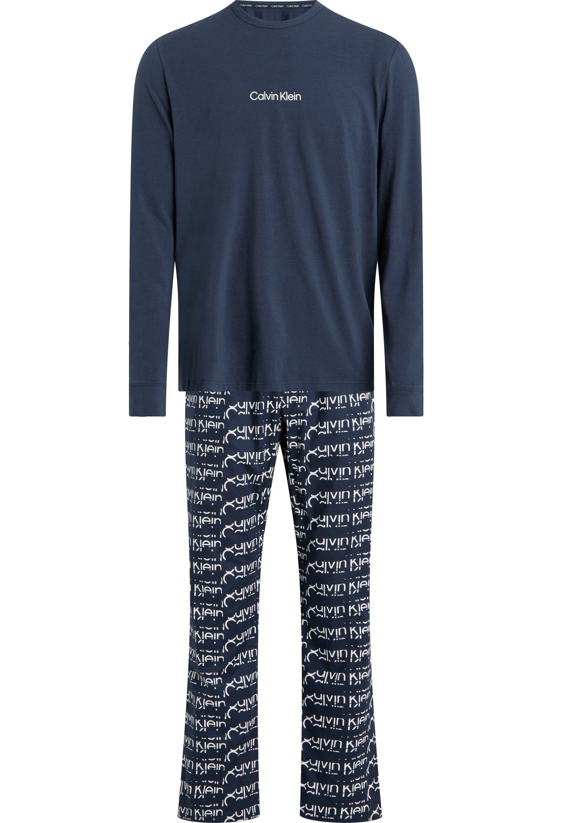 Calvin Klein Pyjama L S PANT SET met rechte pijpen (2-delig)