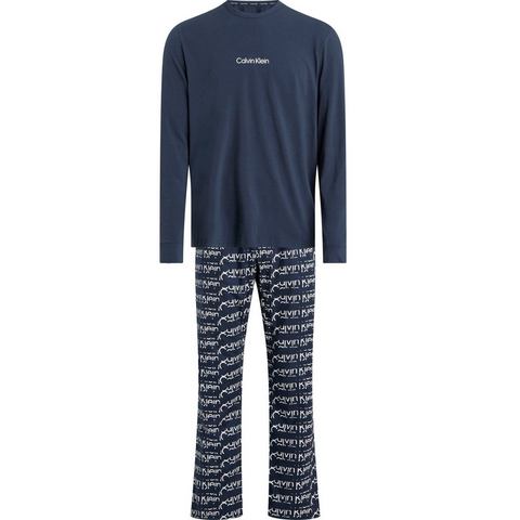 NU 20% KORTING: Calvin Klein Pyjama L-S PANT SET met rechte pijpen (2-delig)