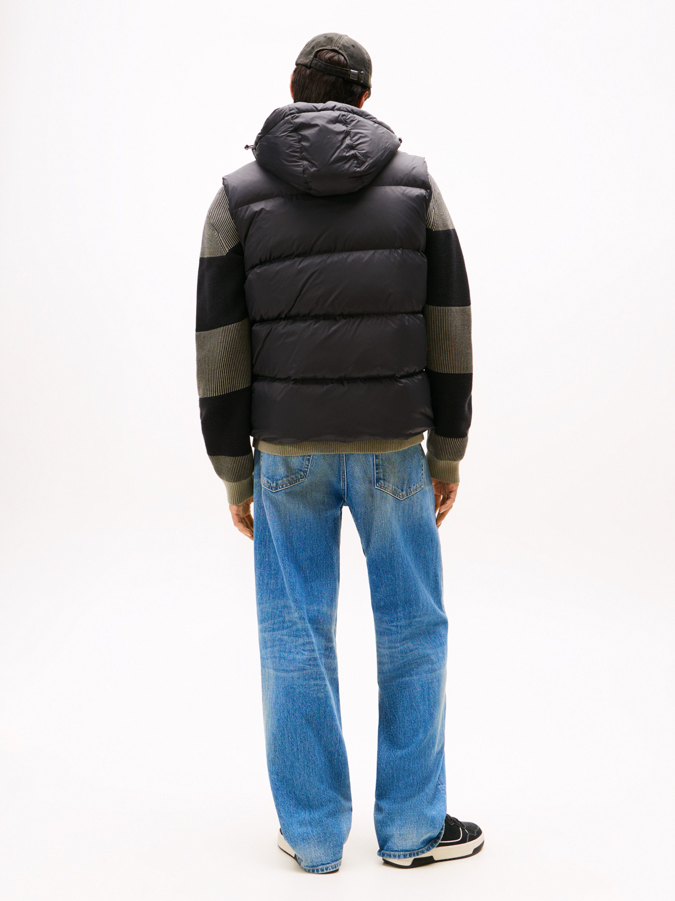 TOMMY JEANS Bodywarmer TJM ESSENTIAL DOWN VEST EXT afneembare capuchon met trekkoord
