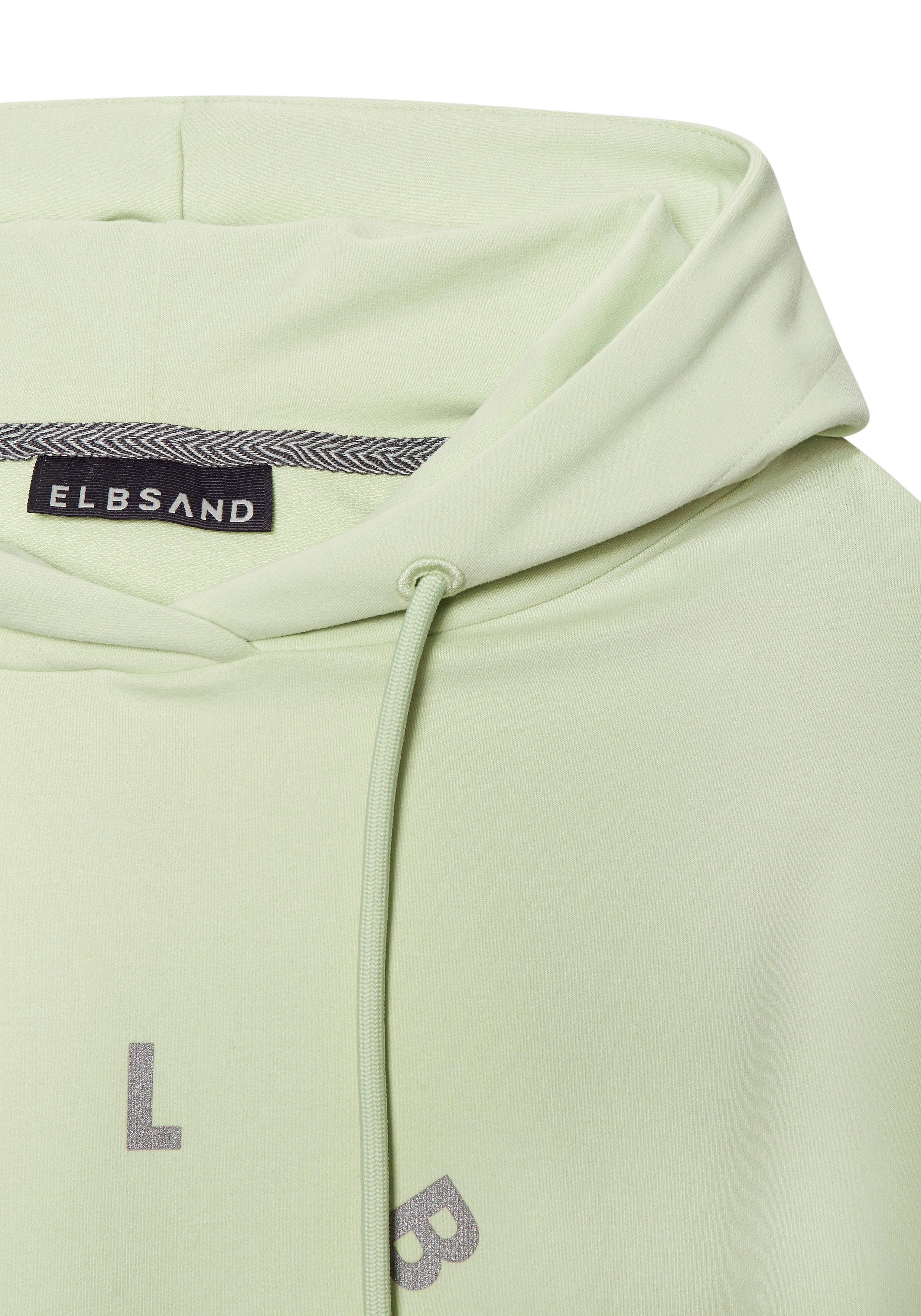 Elbsand Hoodie Darisa met logoprint voor, hoodie, sportief-casual