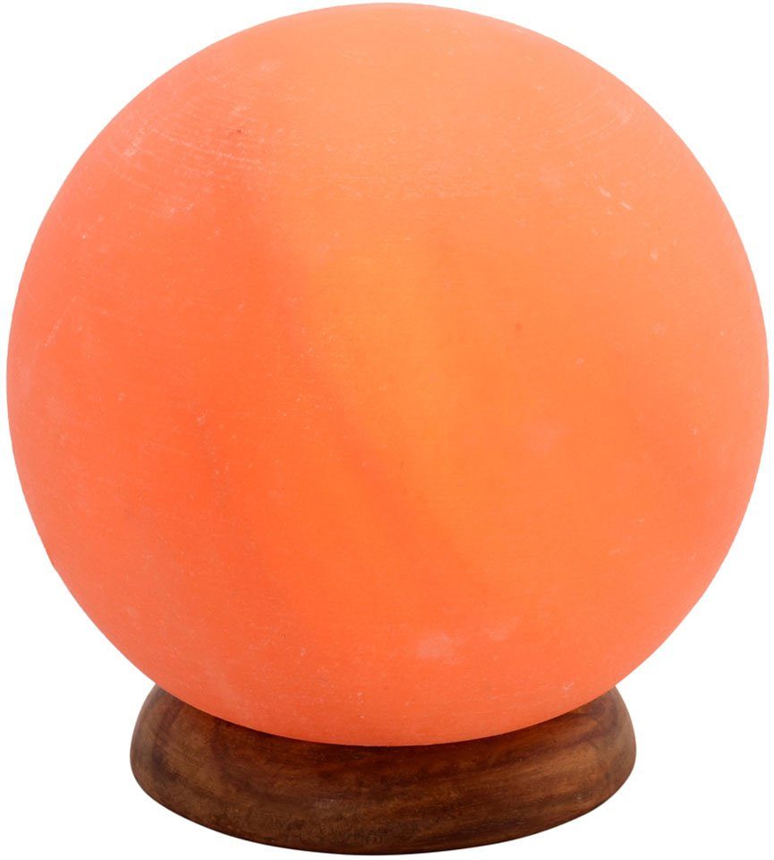 HIMALAYA SALT DREAMS Zoutkristal-tafellamp Planeet Met de hand gemaakt van zoutkristal - iedere steen uniek, ca.1,9 kg (1 stuk) tafellampen oranje