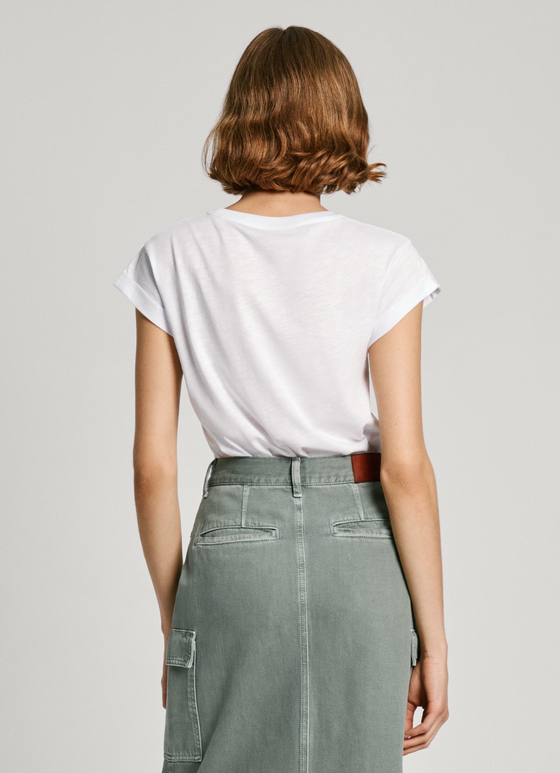 Pepe Jeans T-shirt Eileen van gestructureerde katoenkwaliteit