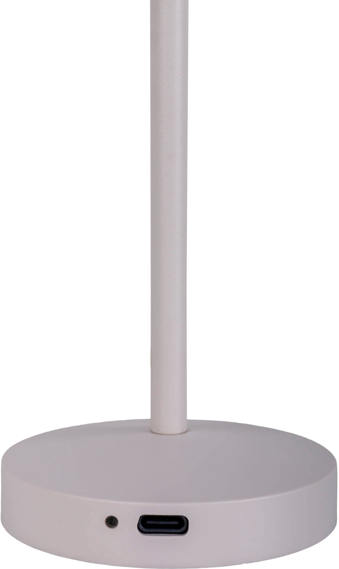 näve Led-tafellamp Gomba 18,5 cm 2-delig set, oplaadbaar, usb-kabel, geheugenfunctie, traploos dimbaar (2 stuks)
