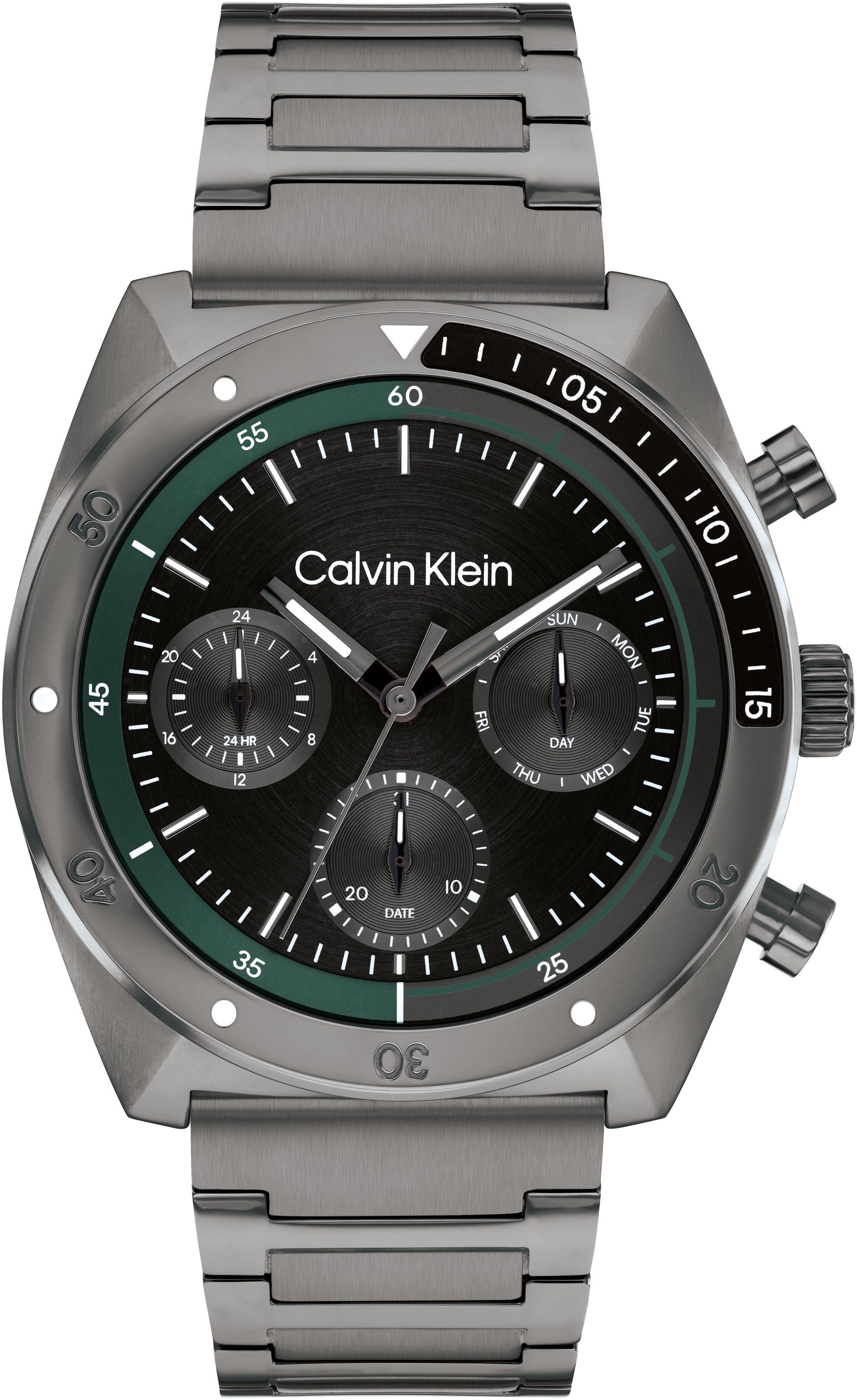 Calvin Klein Multifunctioneel horloge CK FLEX Horloge, quartz, herenhorloge, dag, weekdag, stalen band