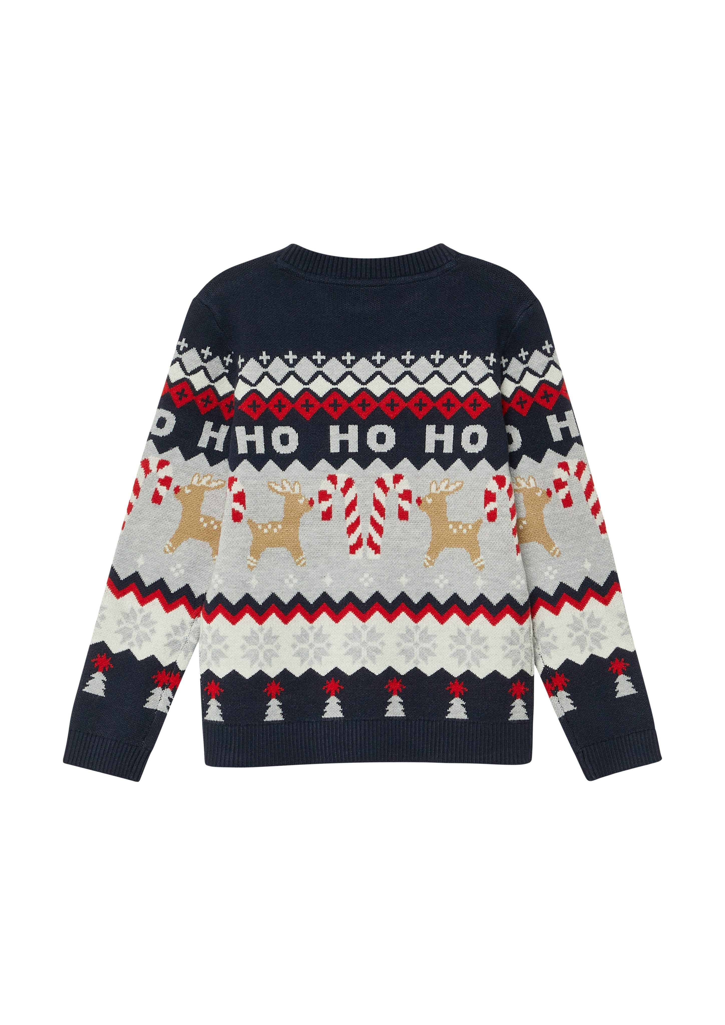 s.Oliver RED LABEL Junior Kersttrui met ronde hals, intarsia, regular fit