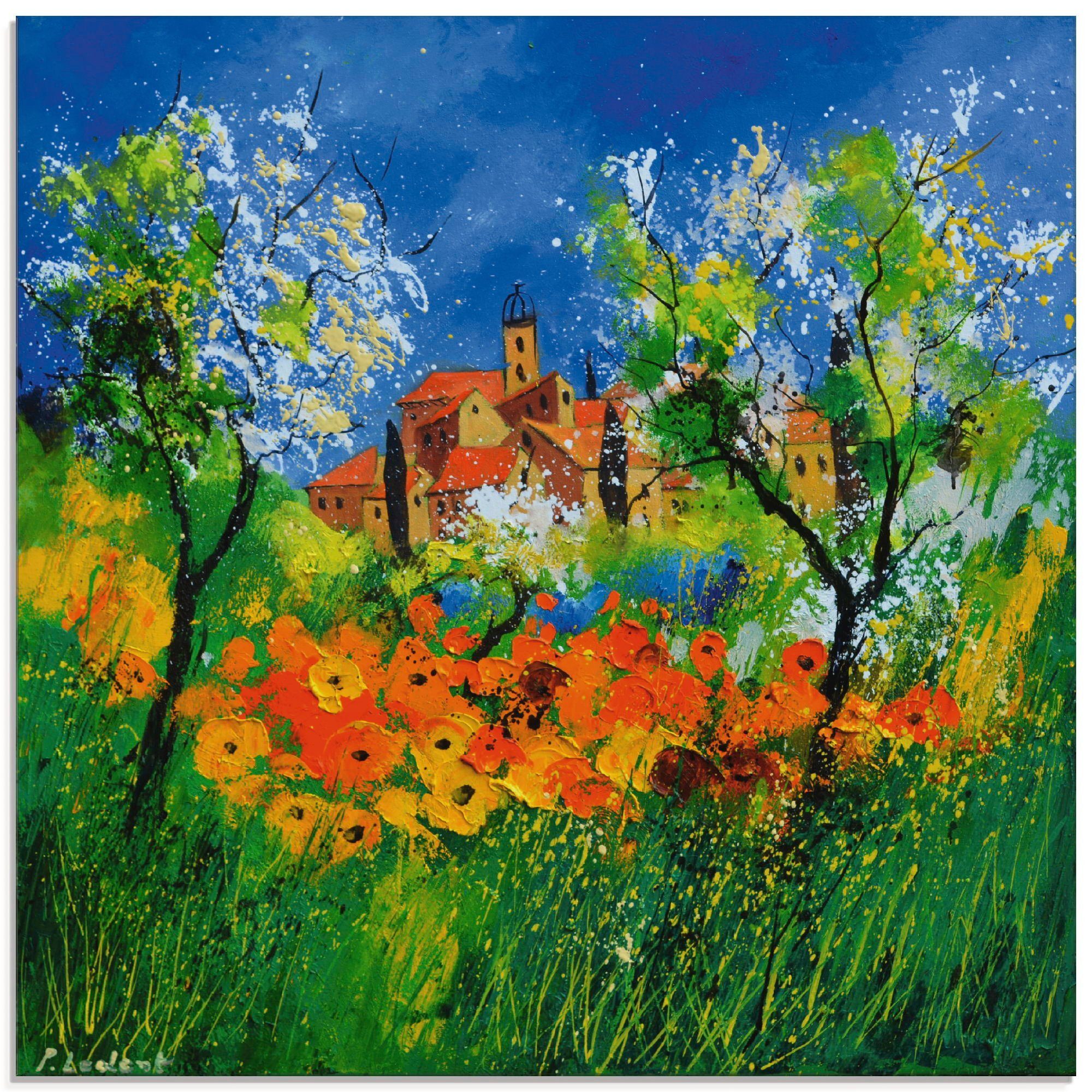 Artland Print op glas Provence in verschillende maten glazen artprint groen