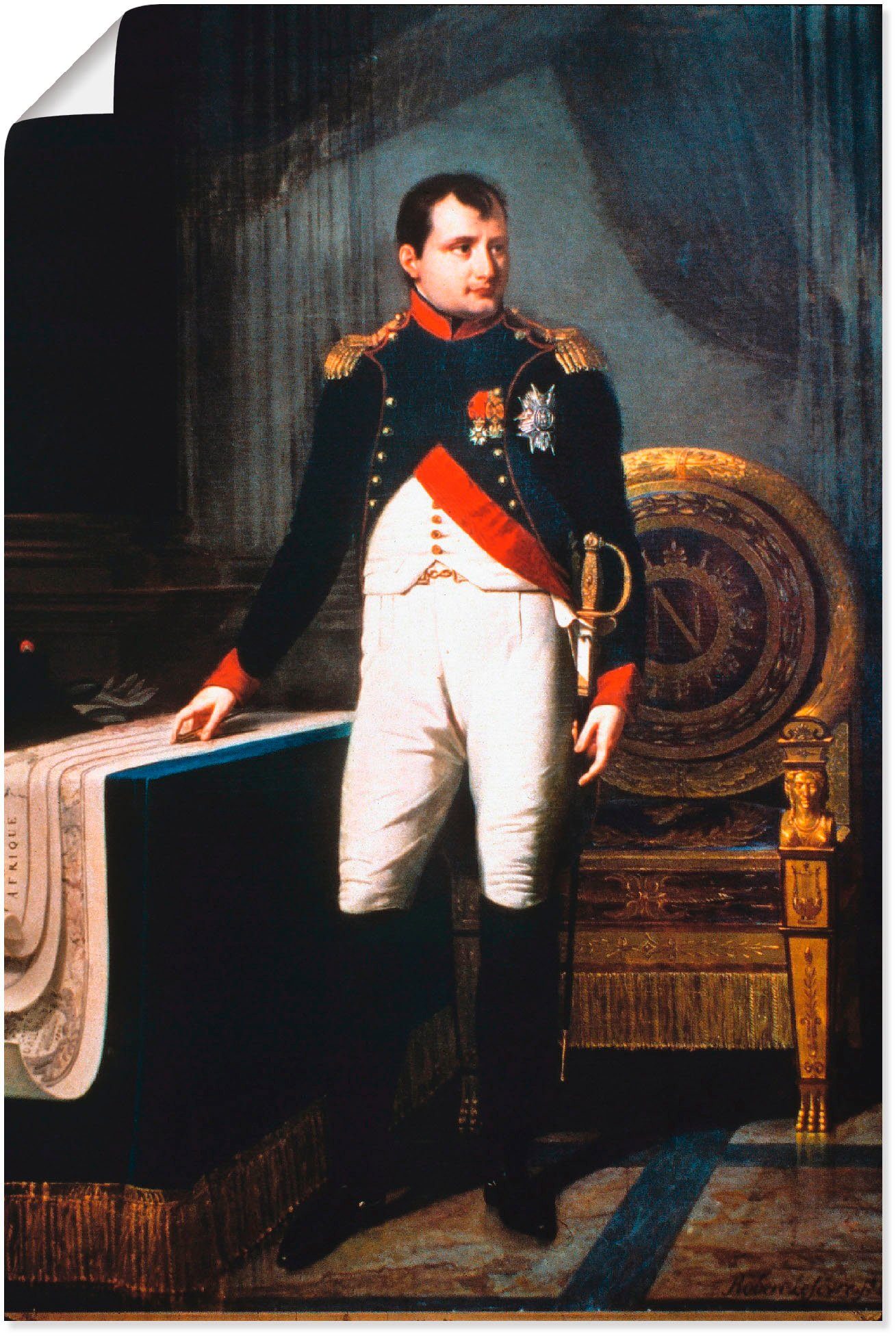 Artland Poster Napoleon Bonaparte, 1809 als artprint van aluminium, artprint op linnen, muursticker of poster in verschillende maten