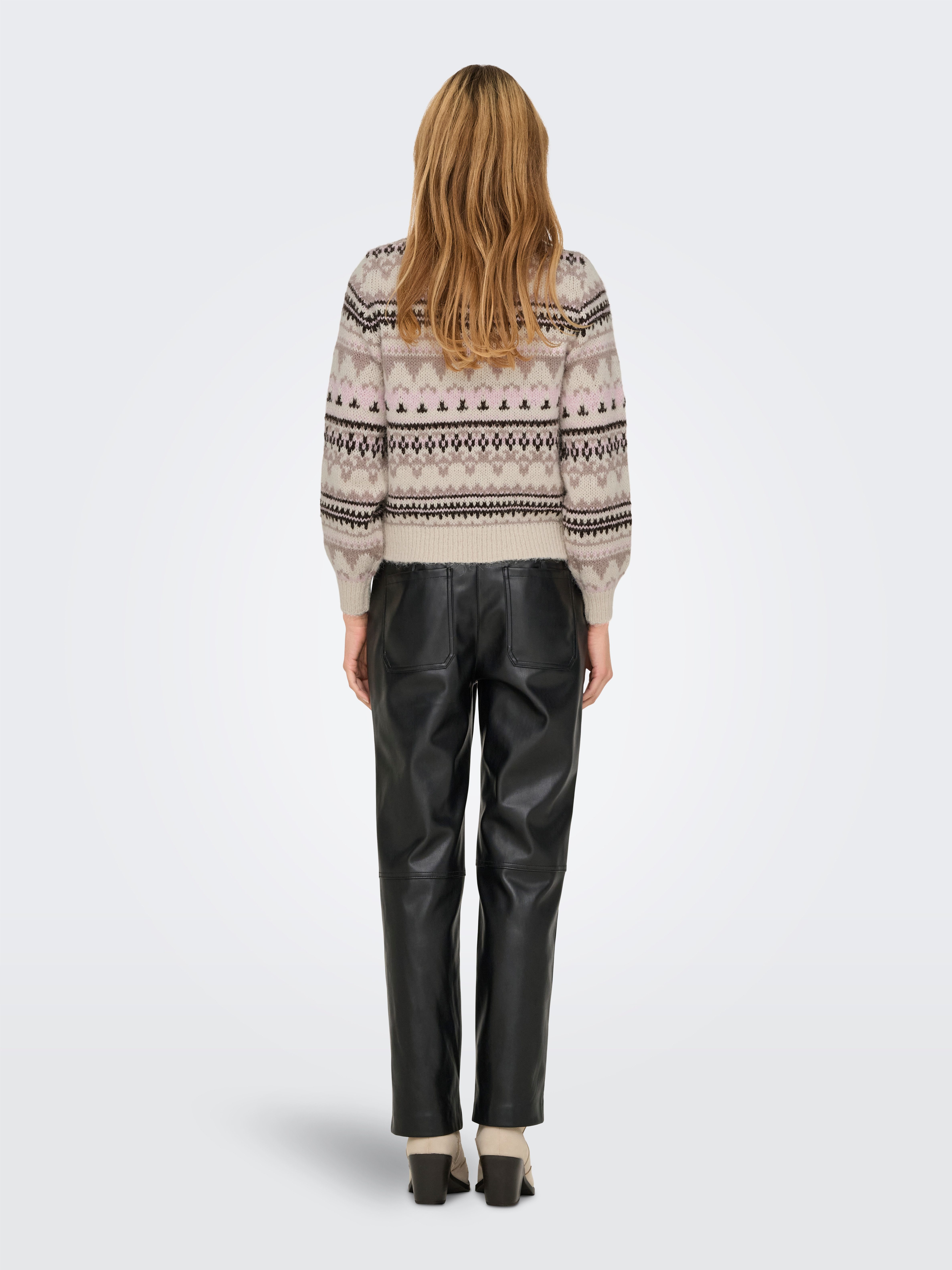 Only Trui met ronde hals ONLMONTANA L/S LIFE O-NECK CC KNT