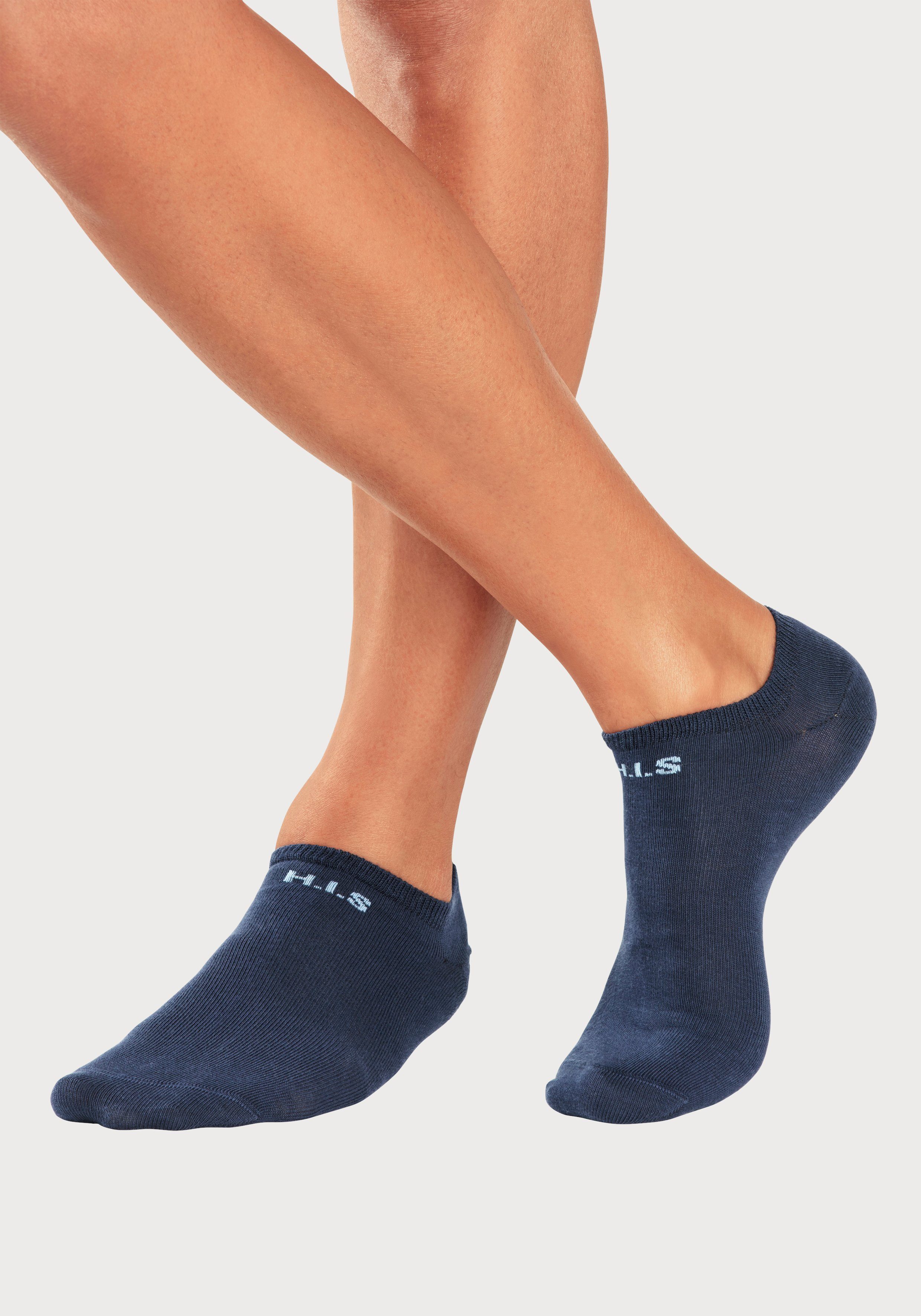 H.I.S Sneakersokken met ingebreid logo (set)