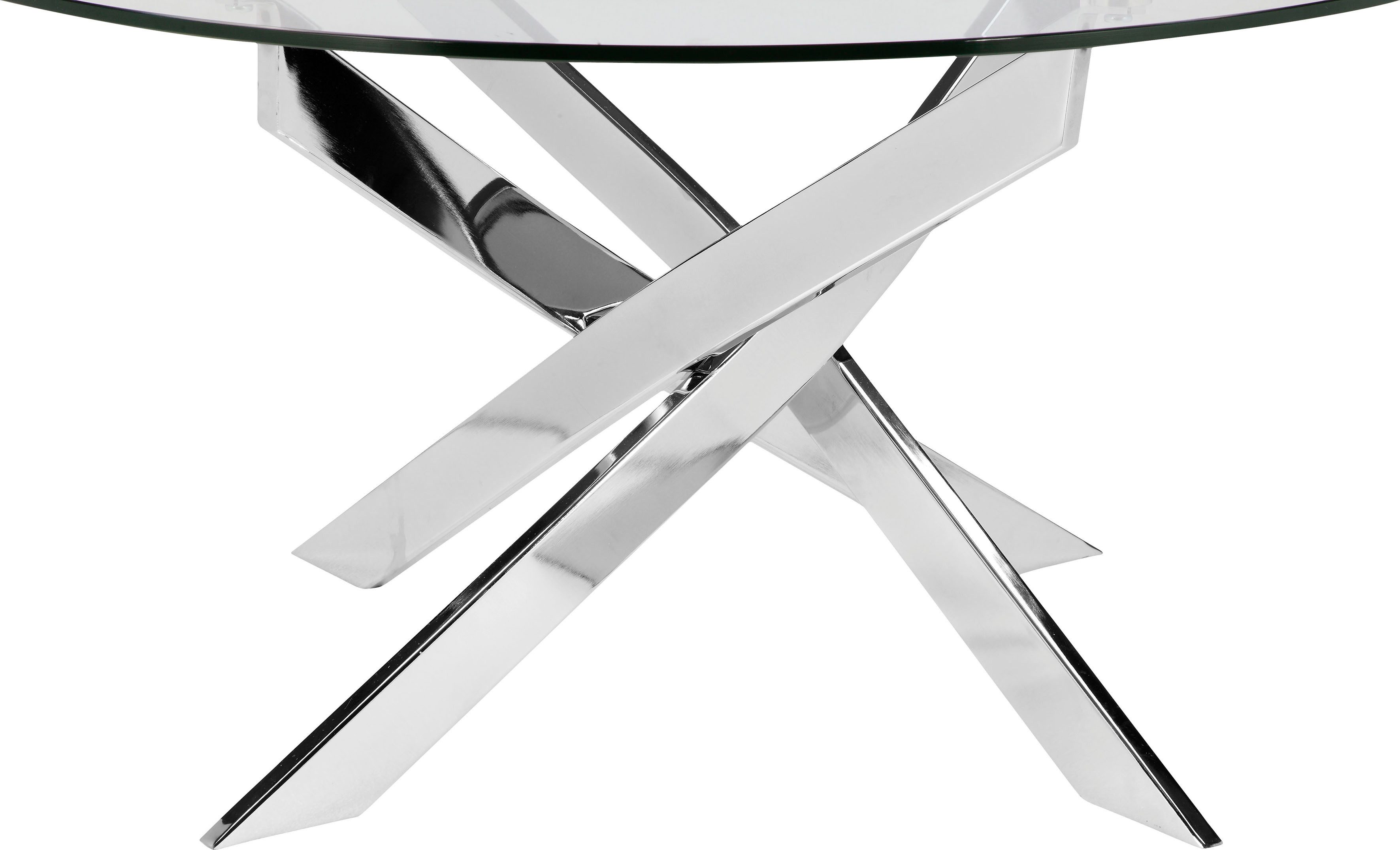 Leonique Salontafel Luzie verschillend onderstel (in chroom en zwart), breedte 80 cm