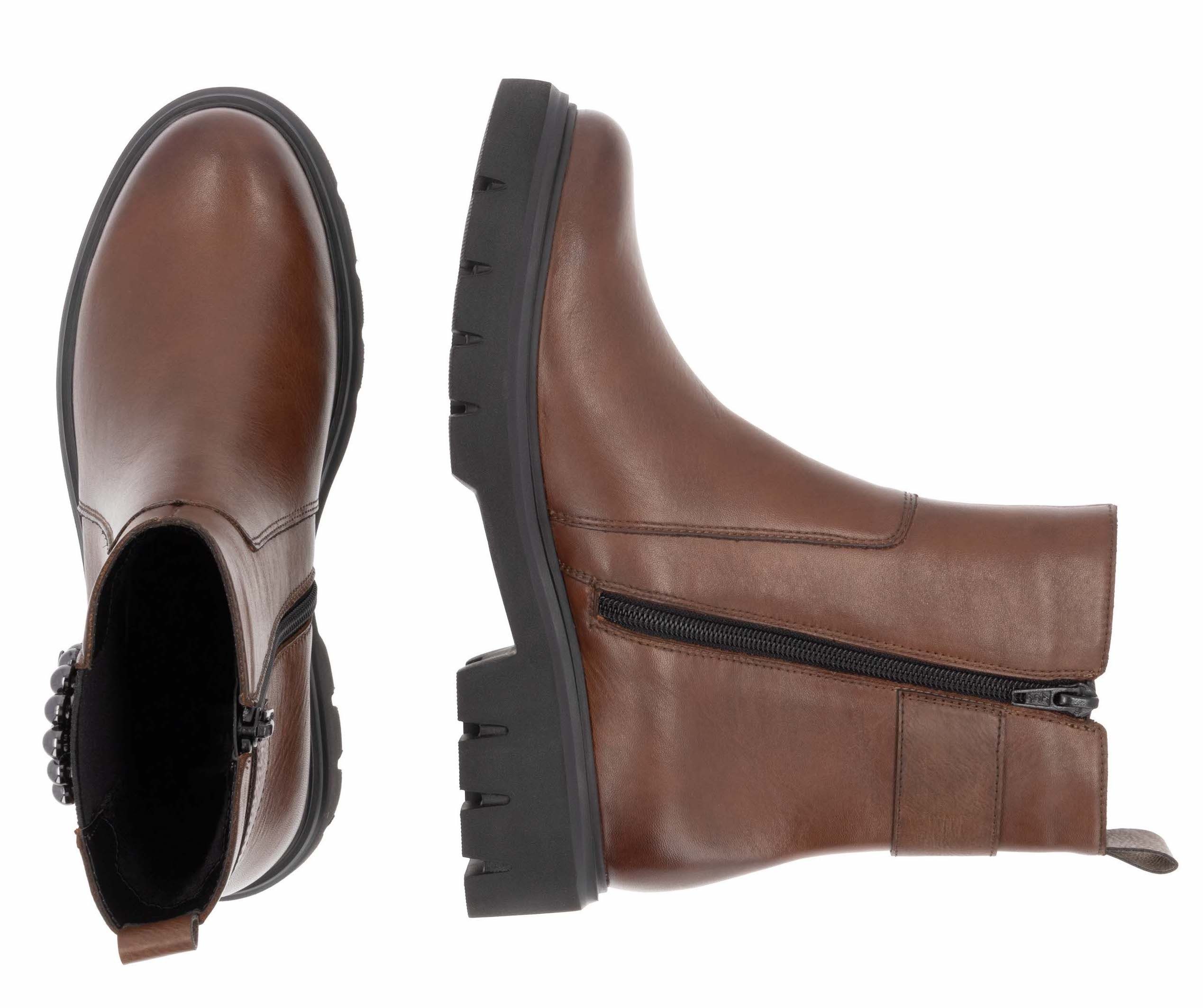 Remonte Chelsea-boots blokhak, businessmode, enkellaars met mooie decoratieve gesp