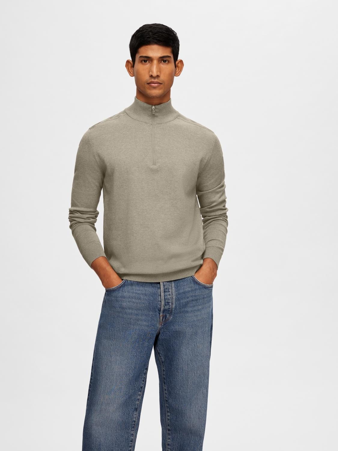 SELECTED HOMME Schipperstrui SLHBERG HALF ZIP CARDIGAN NOOS
