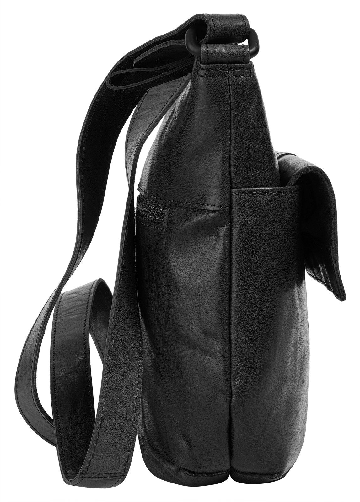 Spikes & Sparrow Schoudertas echt leder
