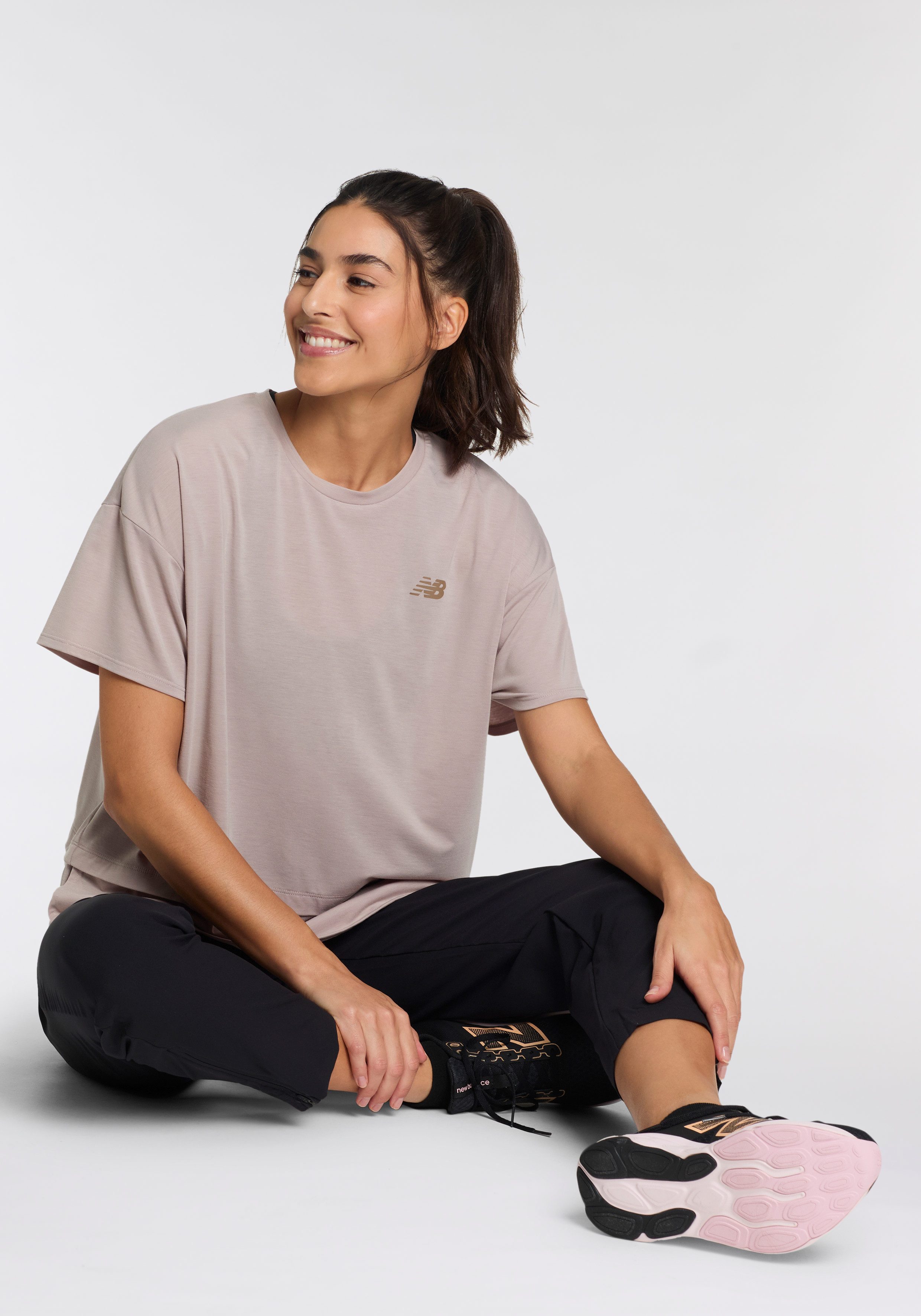 New Balance Runningshirt met merk