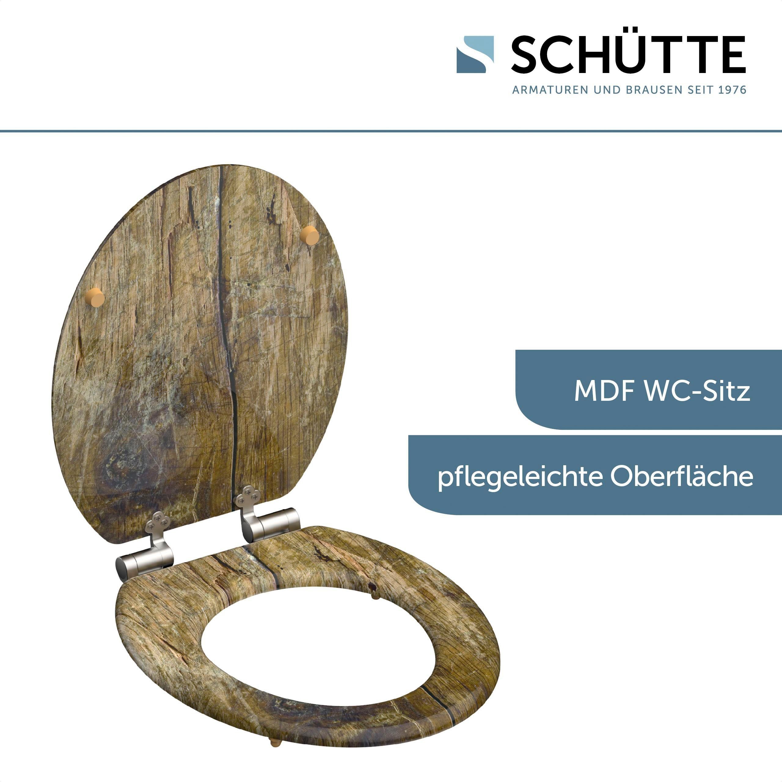 Schütte Toiletzitting Solid Wood met softclosemechanisme en houten kern, mdf
