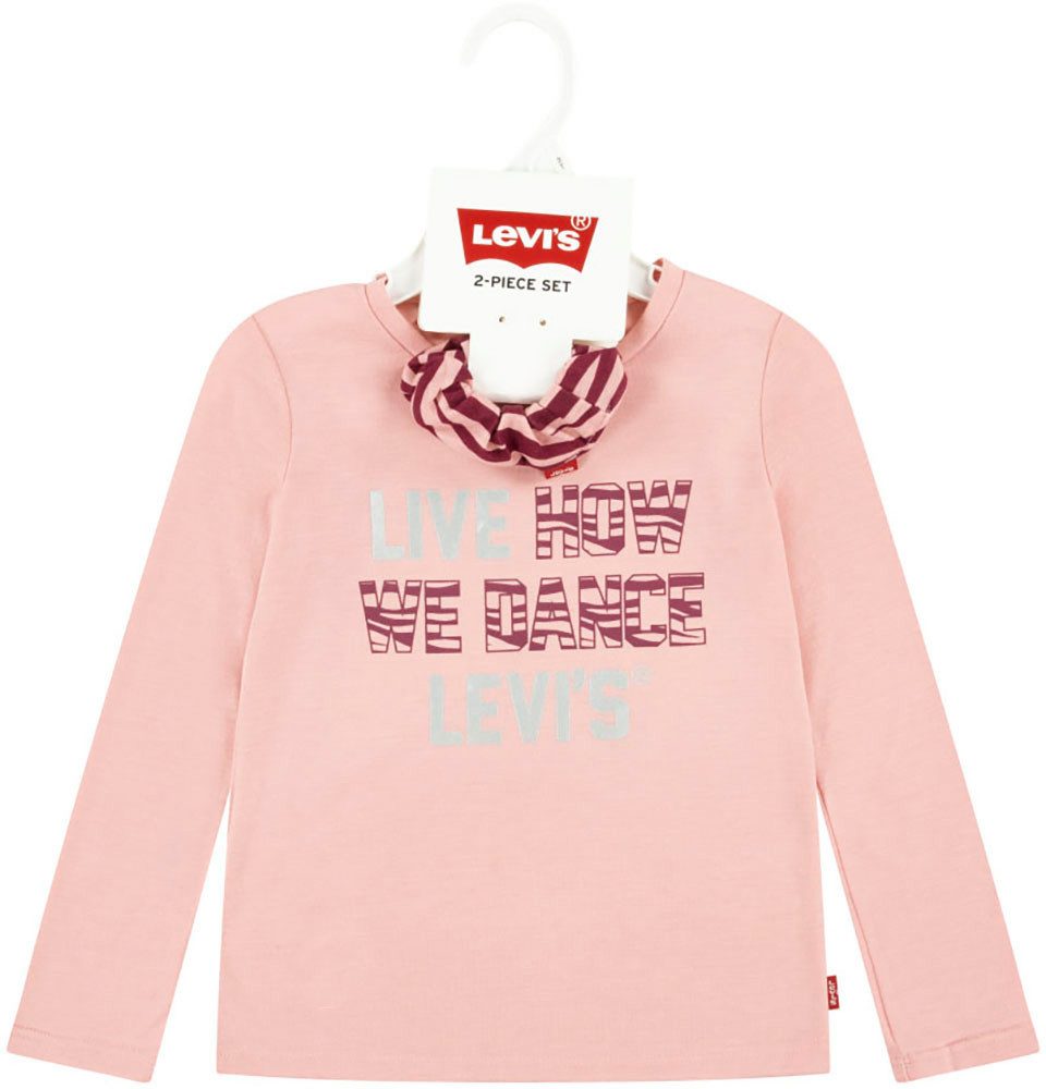 Levi's Kidswear Shirt met lange mouwen LVG LS ZEBRA TEE WITH SCRUNCHI (set, 2-delig)