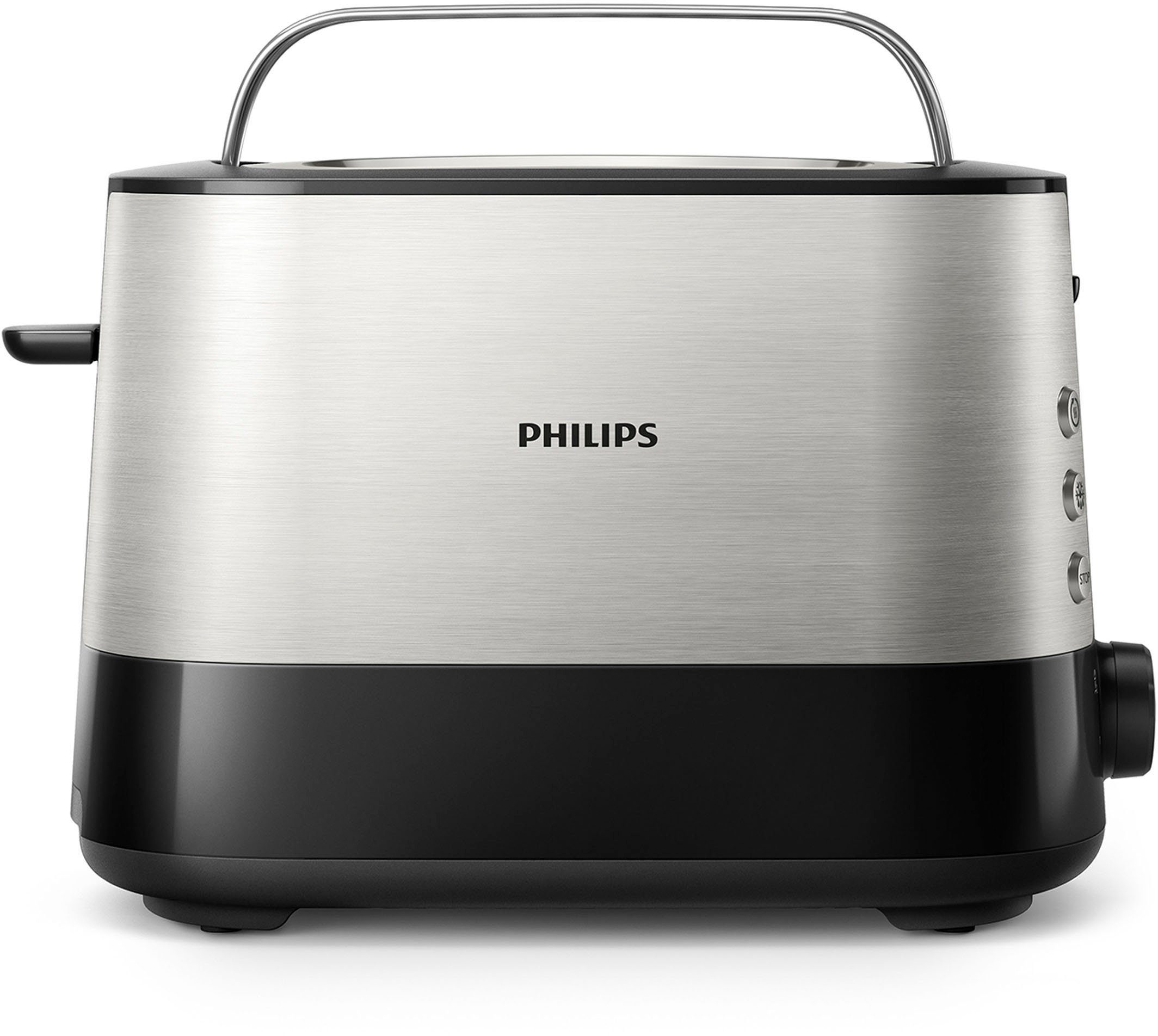 Philips Toaster HD2637/90 Viva Collection Broodrooster, kruimellade, 7 bruiningsniveaus, zilver