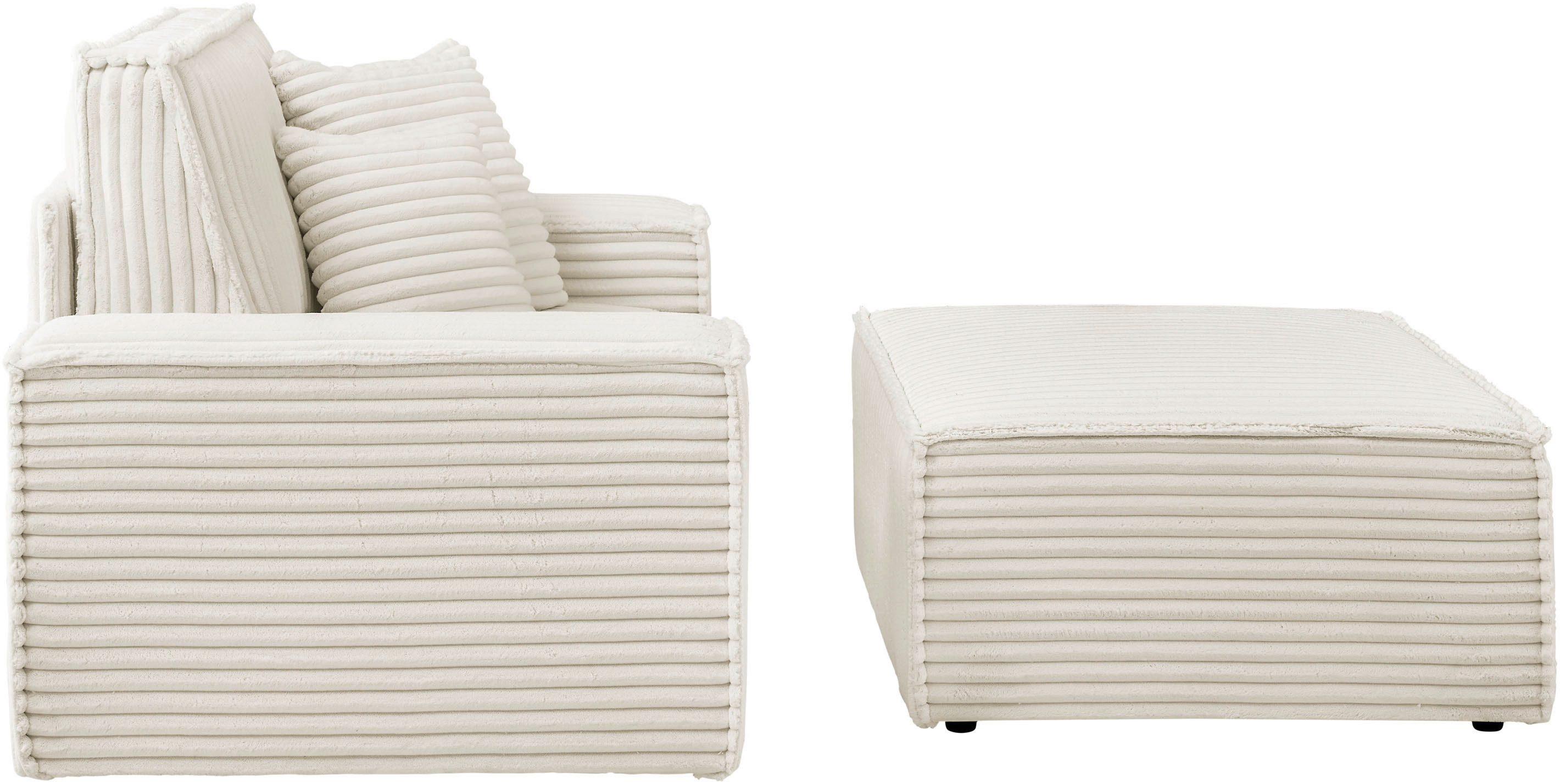 andas Loveseat Finnley Loveseat en hocker als set, passend bij de bekleding-serie Finnley (2-delig)