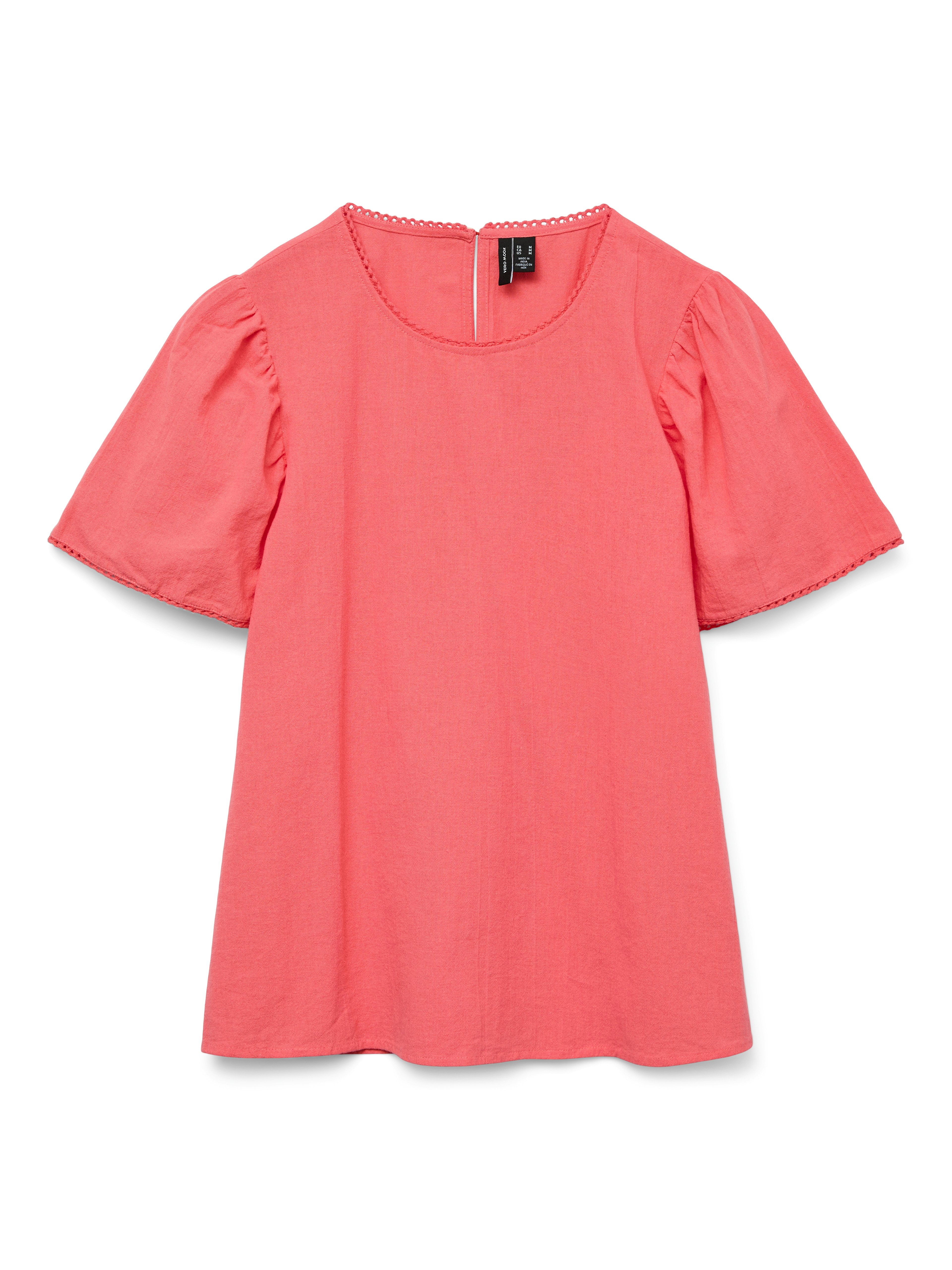 Vero Moda Blouse met korte mouwen VMPRETTY SS TOP WVN GA NOOS