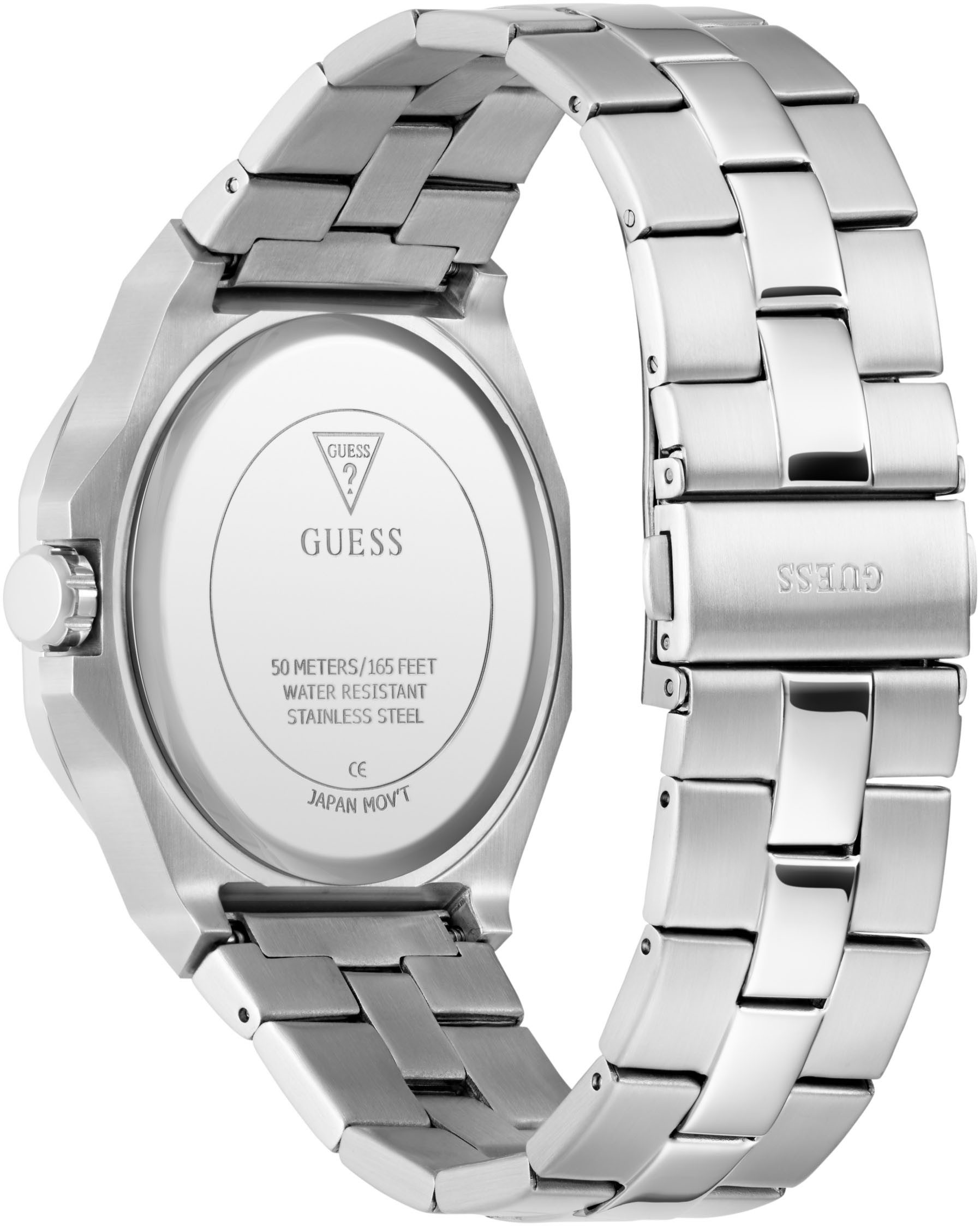 Guess Kwartshorloge EMPEROR Polshorloge, herenhorloge, siliconen band, cadeau-idee, analoog