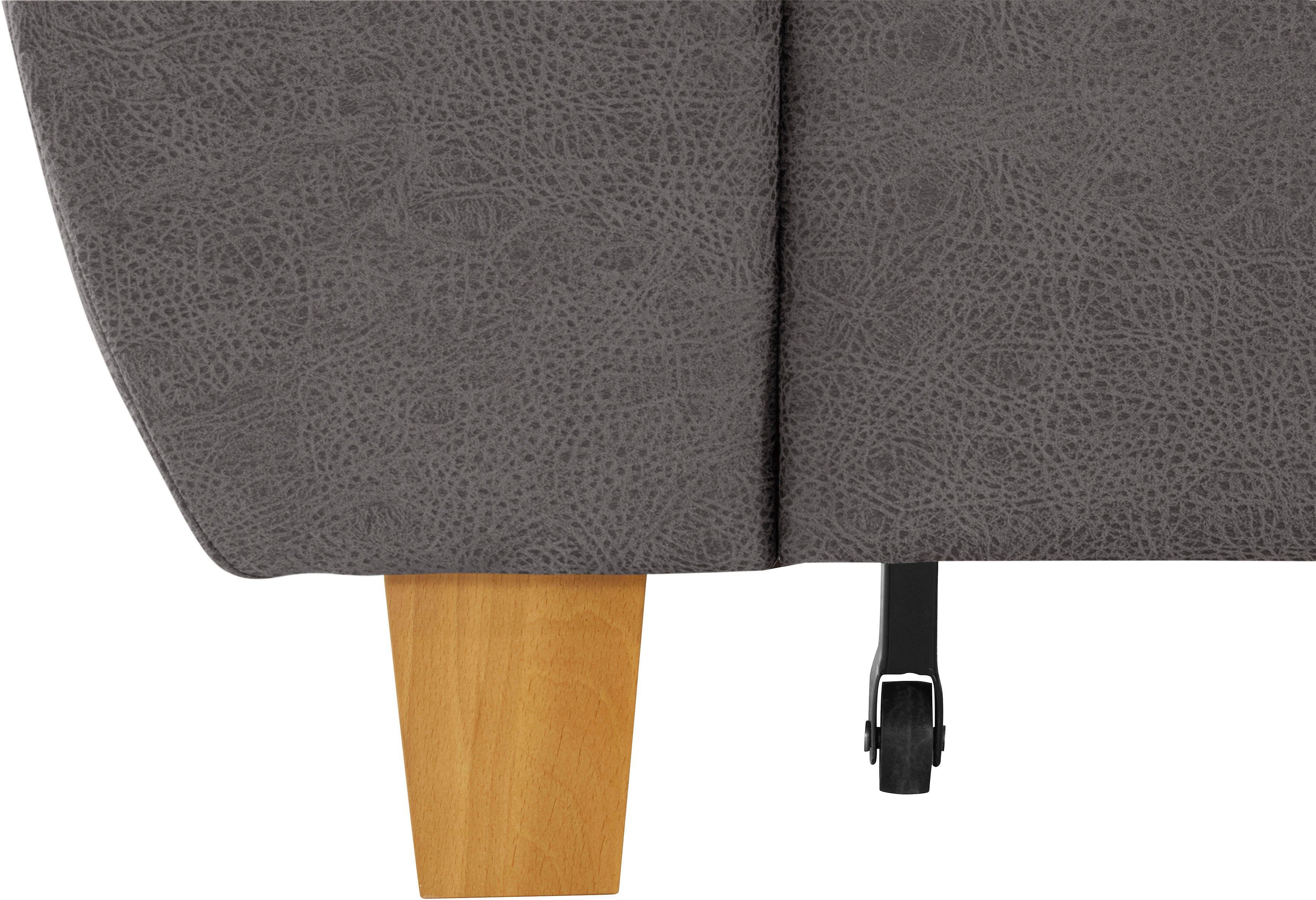 exxpo - sofa fashion Hoekbank Enya, uitgebreide afwerking, hoog zitcomfort, comfortabel, L-vorm inclusief verstelbare hoofdsteun, naar keuze met slaapfunctie en bedkist