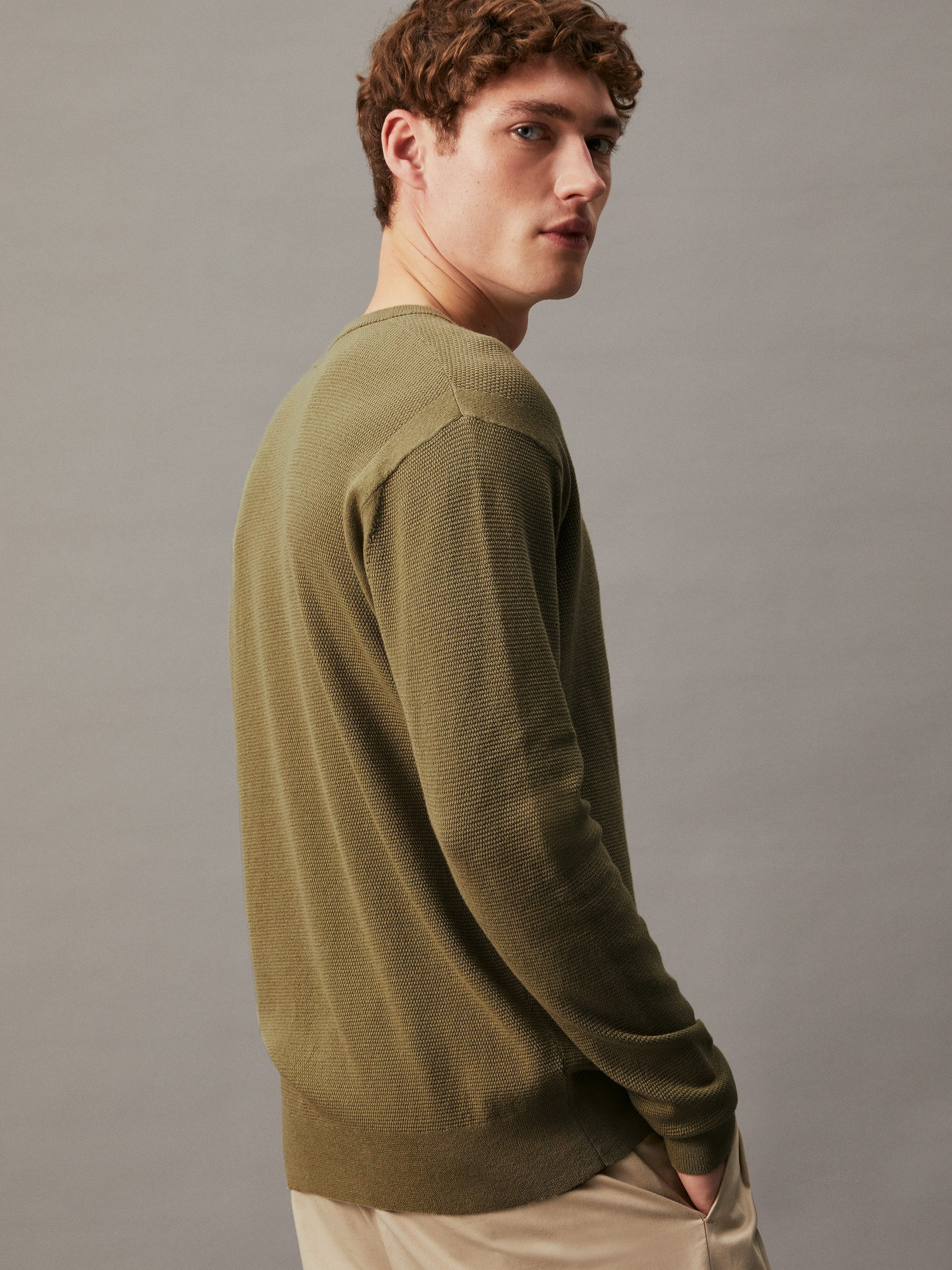 Calvin Klein Trui met ronde hals TEXTURED CN SWEATER
