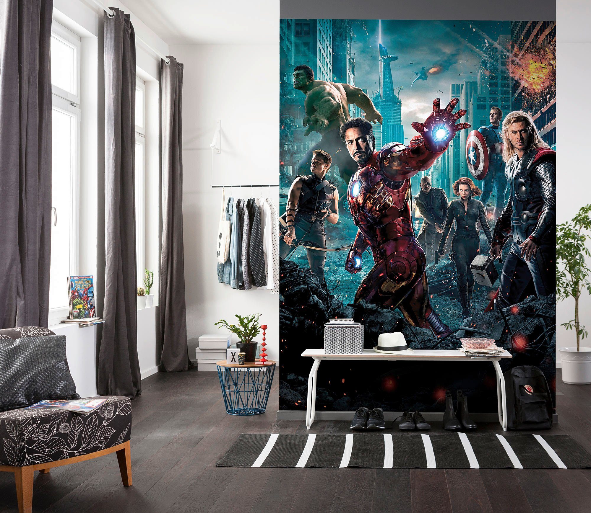 Komar Fotobehang Avengers-Filmposter - Afmeting 184 x 254 cm (1 stuk)