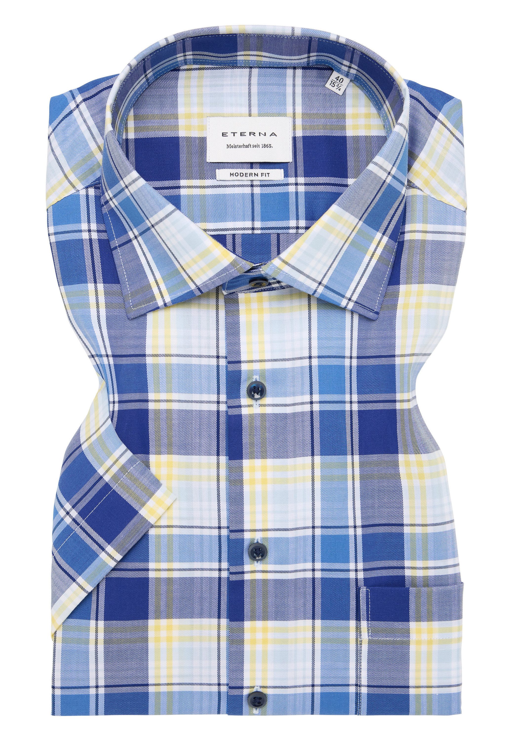 Eterna Overhemd met korte mouwen MODERN FIT NON IRON (strijkvrij)