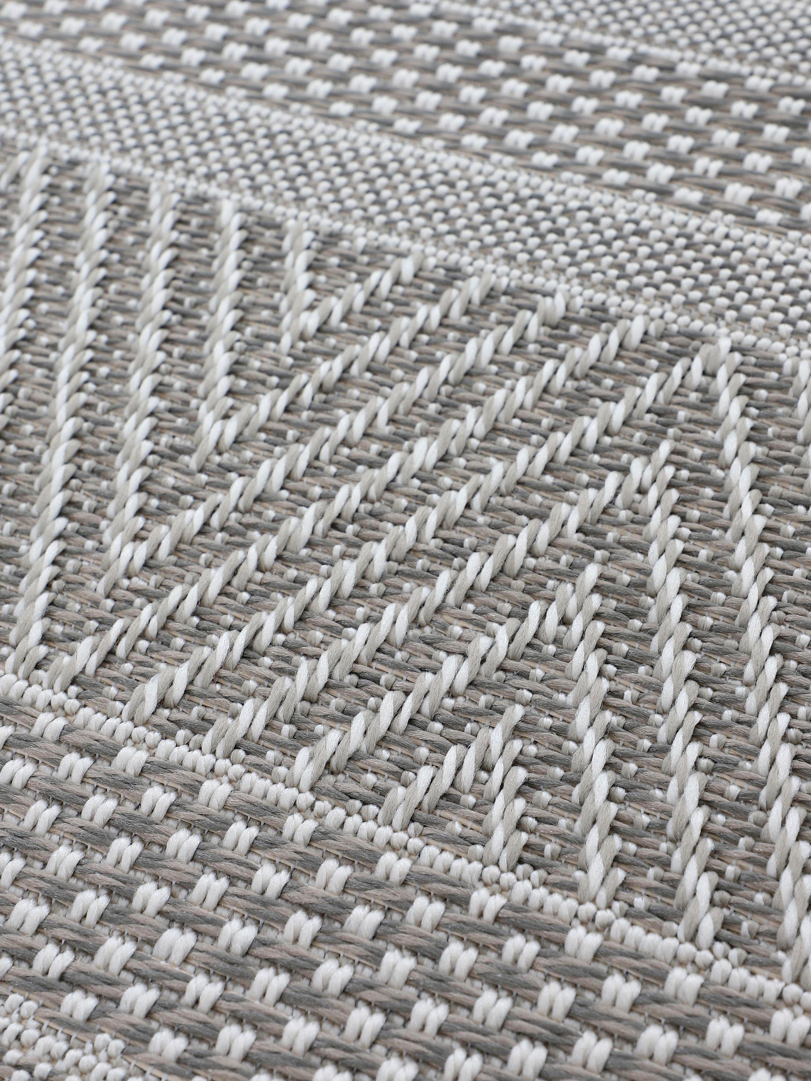 carpetfine Vloerkleed Boho 101 robust vlakweefsel, sisal look, uv-bestendig, buitenruimte