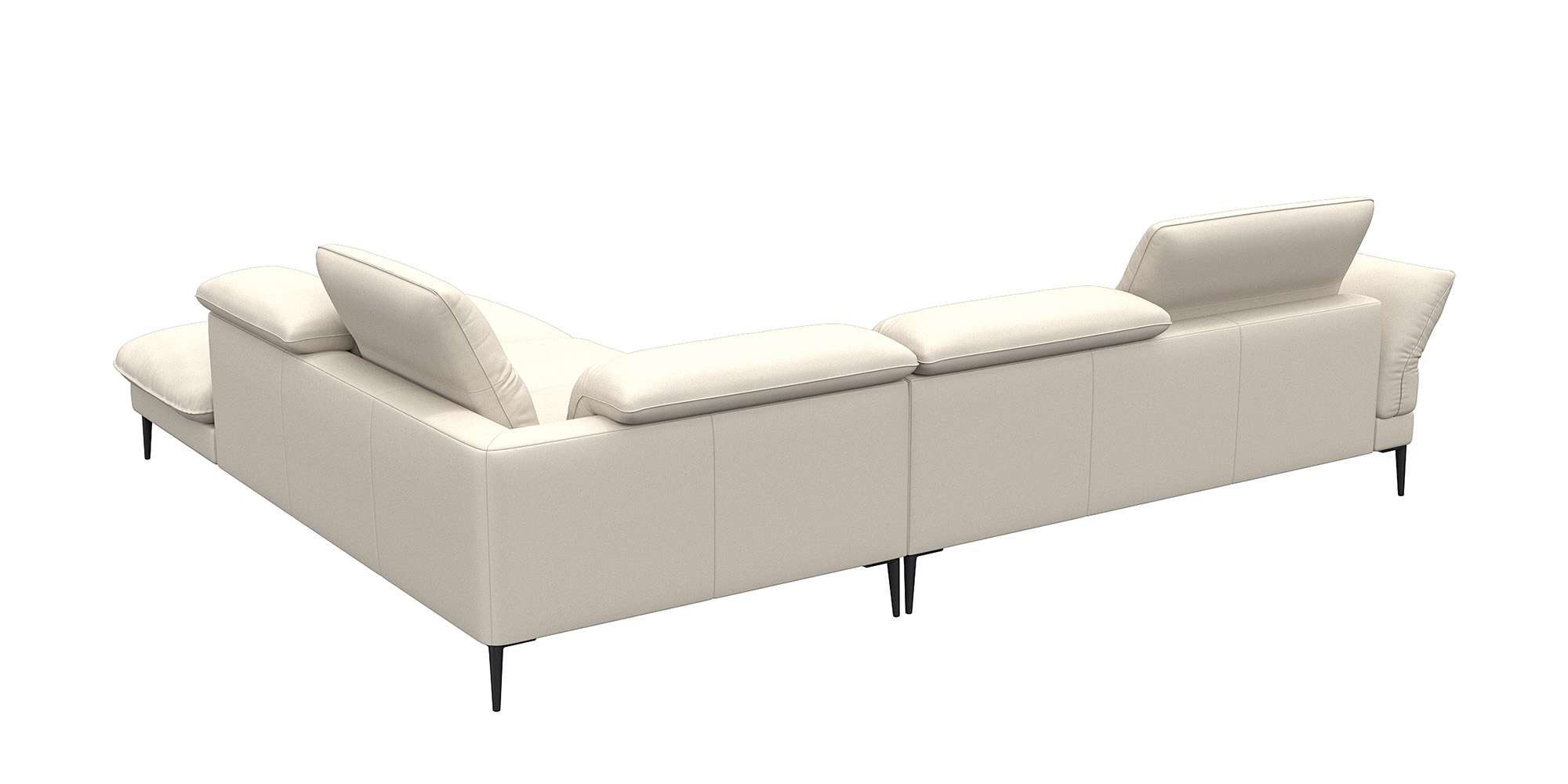 FLEXLUX Hoekbank Salino, functie-sofa met ottomane, relaxsofa, hoekbank Bank met arm- en hoofdeinde verstellingen, koudschuim & staalgolven
