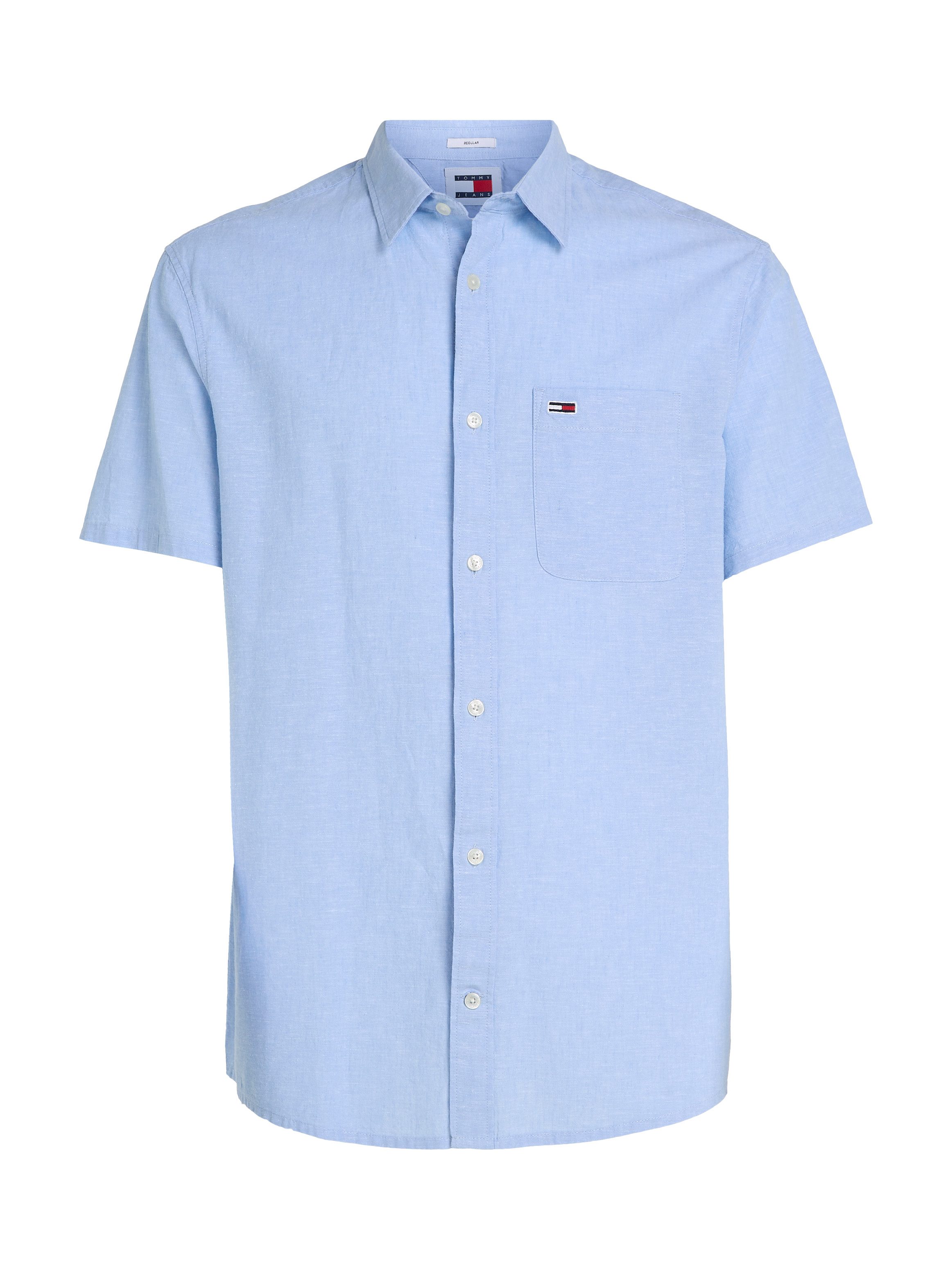 TOMMY JEANS Overhemd met korte mouwen TJM REG LINEN BLEND SS SHIRT