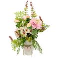 i.ge.a. kunstbloem arrangement bloemen-ranonkel pot van keramiek roze